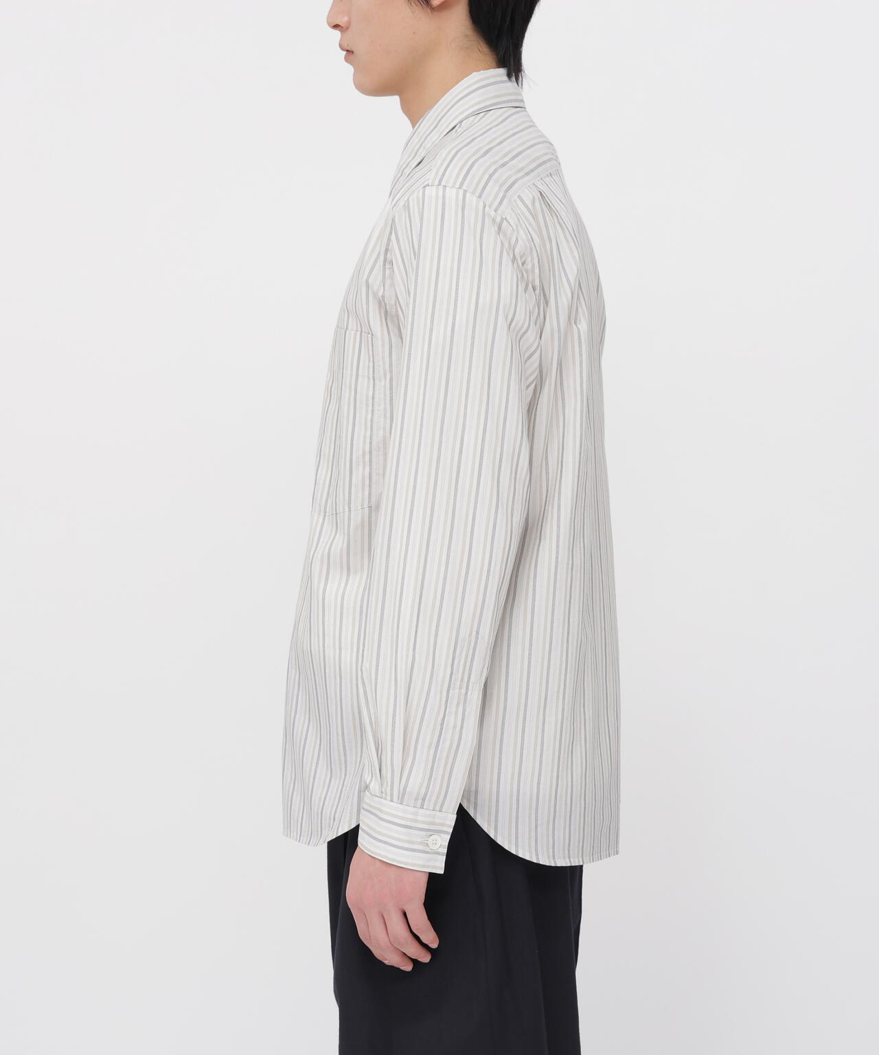 COTTON SILK STRIPE SHIRT