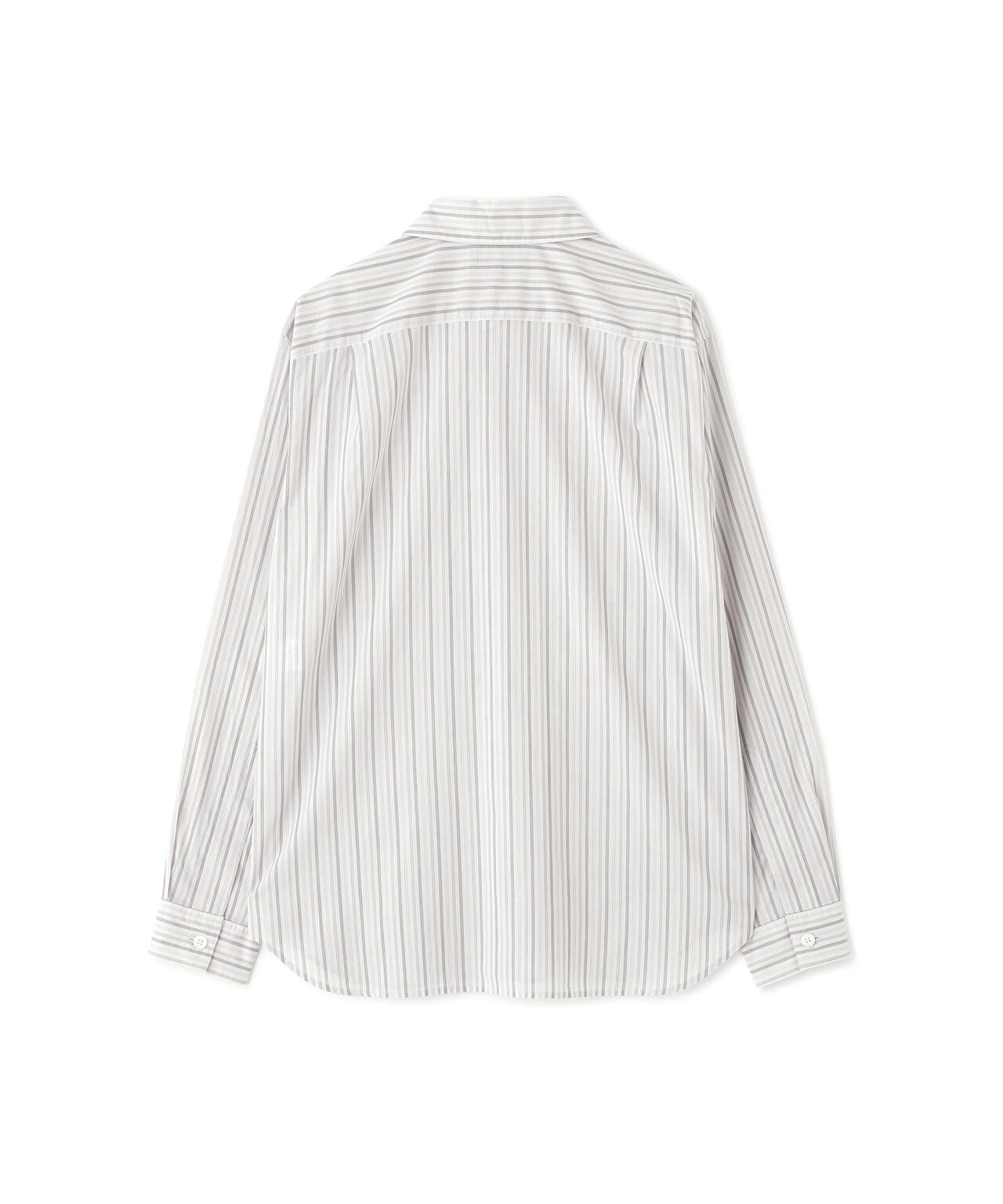 MARGARET HOWELLマーガレットハウエル 2018 SILK COTTON STRIPEシルクコットン ノーカラーストライプシャツ【2】【LSHA72763】 MARGARET HOWELL - MARGARET HOWELLマーガレットハウエル 2018 SILK