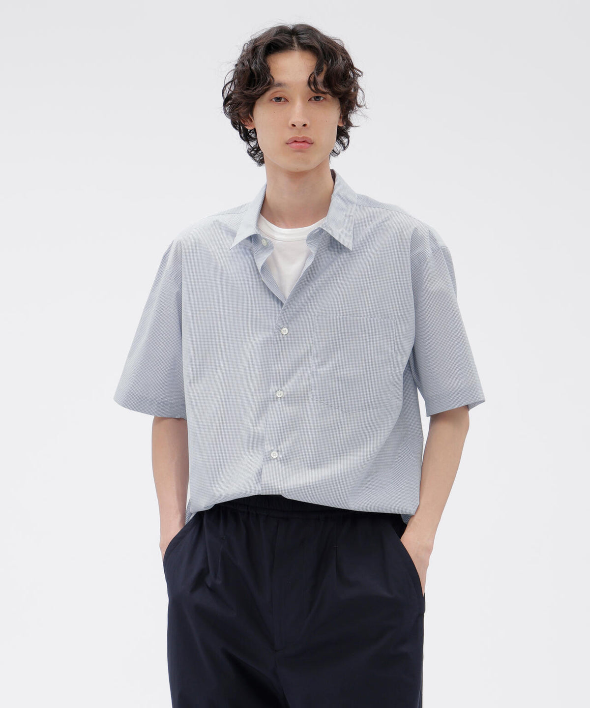 TWO TONE GRAPH CHECK COTTON SHIRT | MARGARET HOWELL（マーガレット 