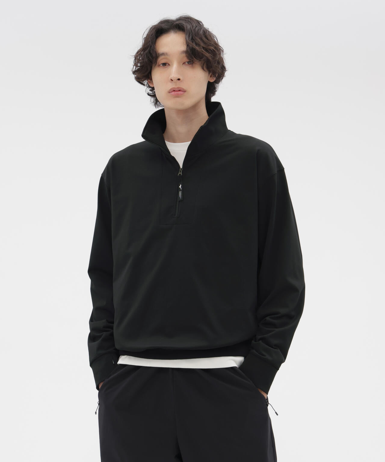 極美品✨22ssマーガレットハウエル　ポロシャツ　プルオーバー　ブラック HIGHDENCE POLYESTER JERSEY TOP | MARGARET HOWELL（マーガレット