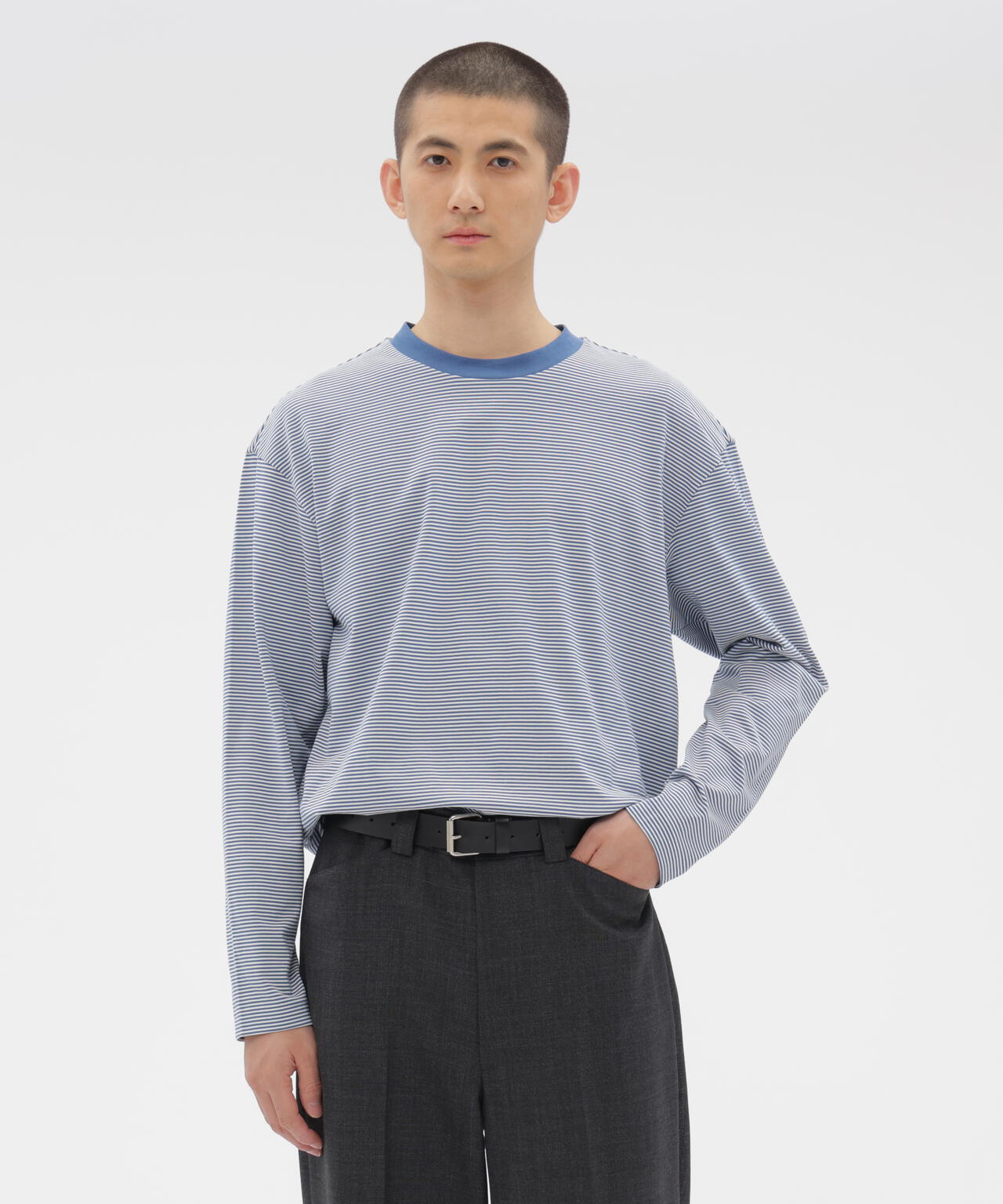 COTTON STRIPE JERSEY TOP | MARGARET HOWELL（マーガレット・ハウエル