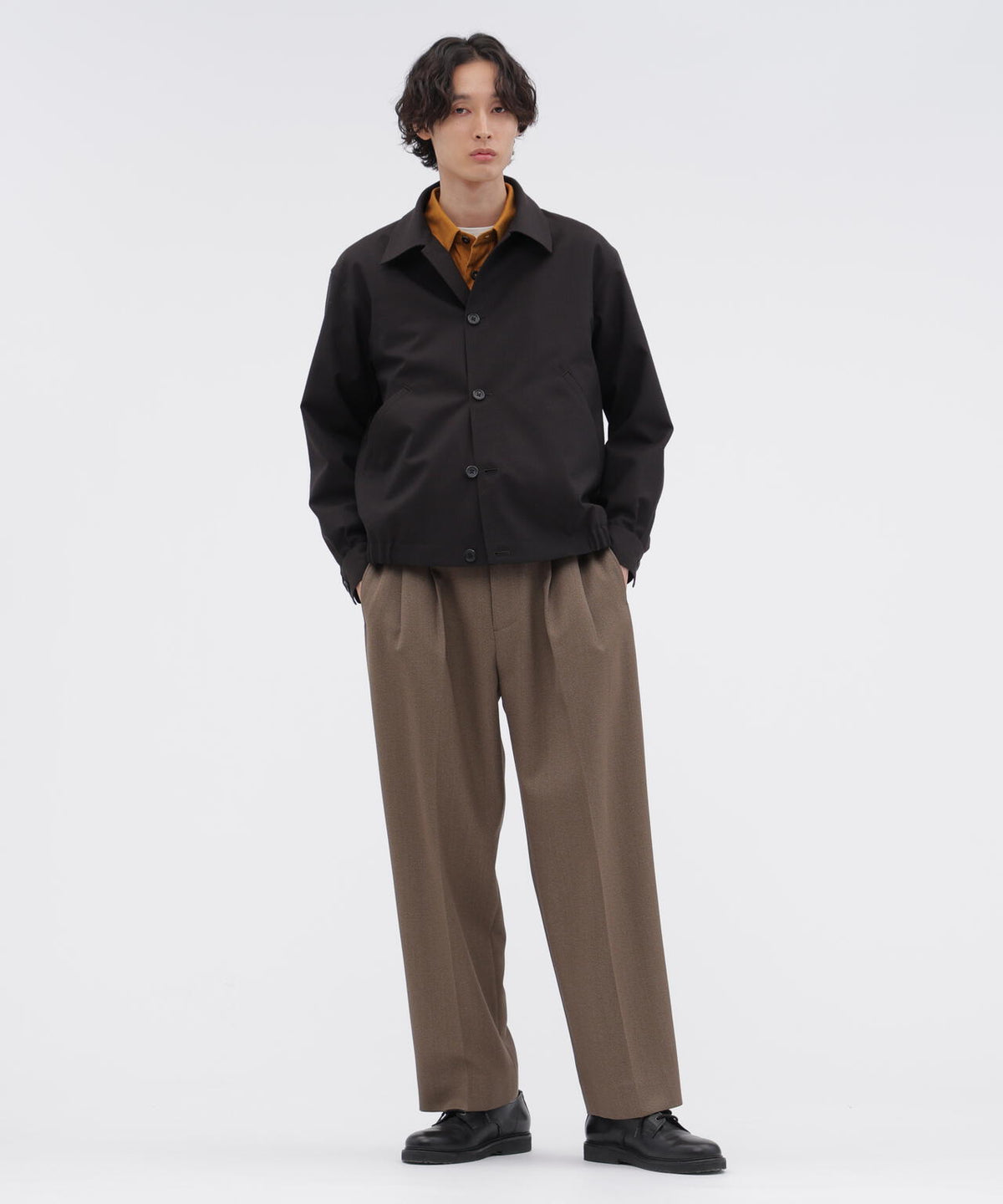 YARN DYE WOOL PLAINWEAVE BLOUSON