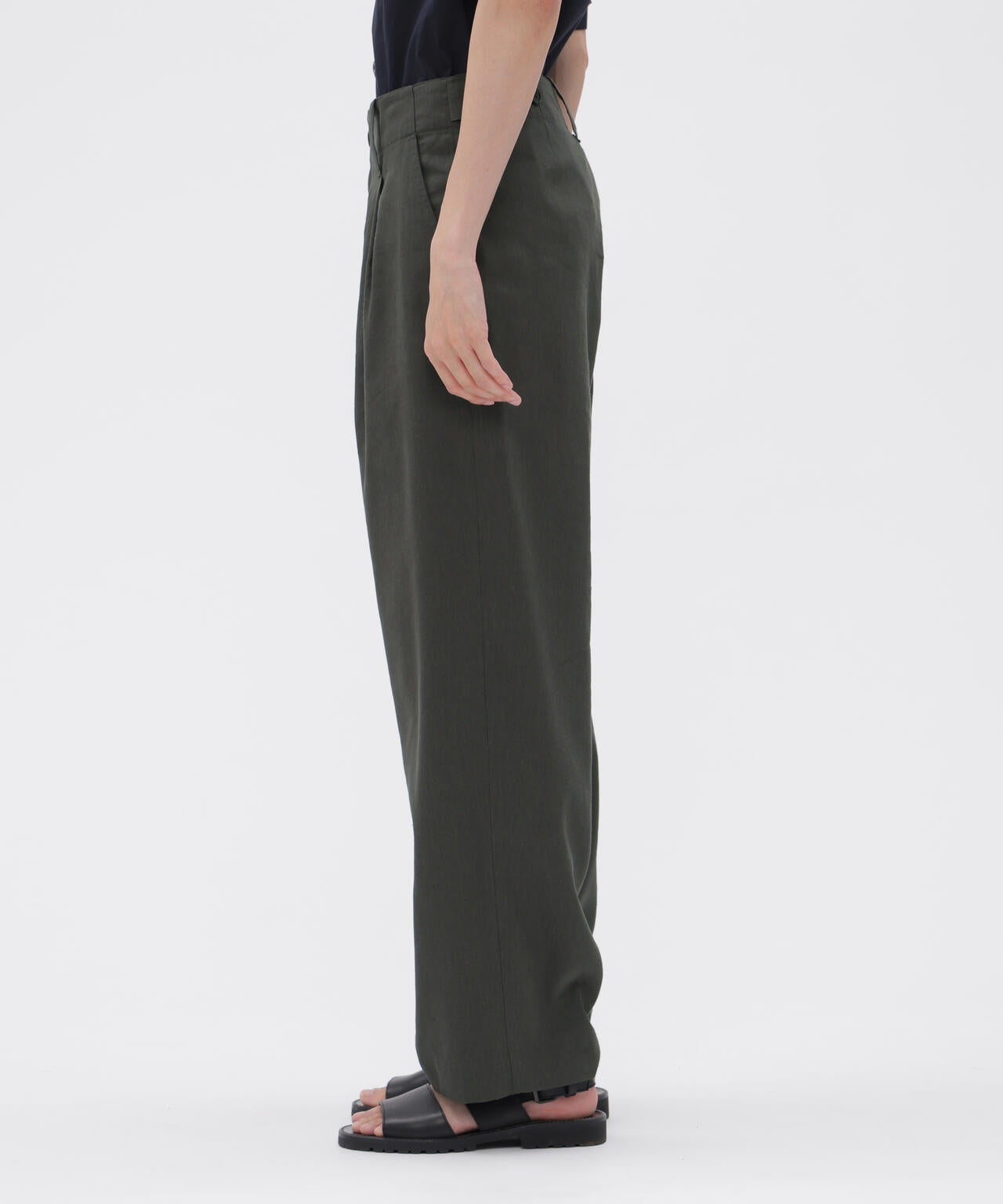 LINEN WOOL SILK PLAINWEAVE TROUSERS | MARGARET HOWELL