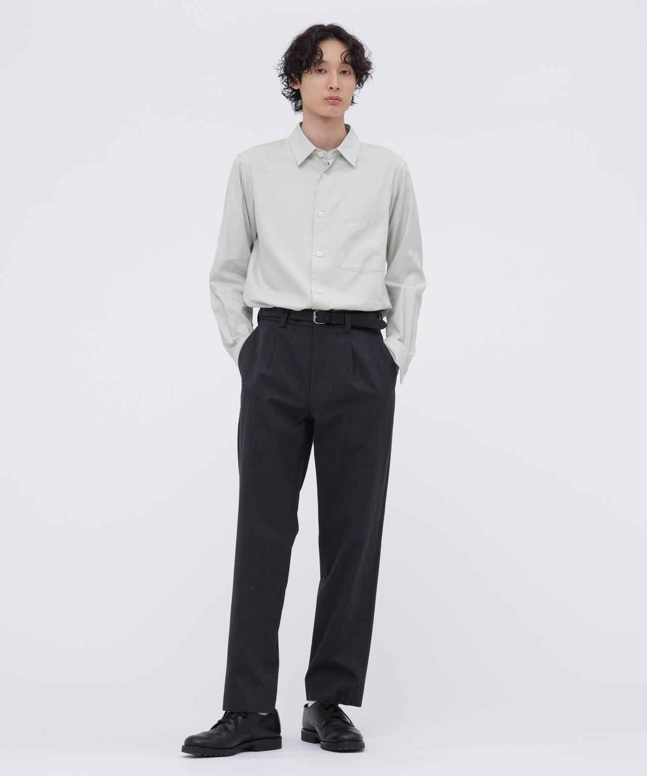 BRUSHED COTTON WOOL TWILL TROUSERS | MARGARET HOWELL（マーガレット