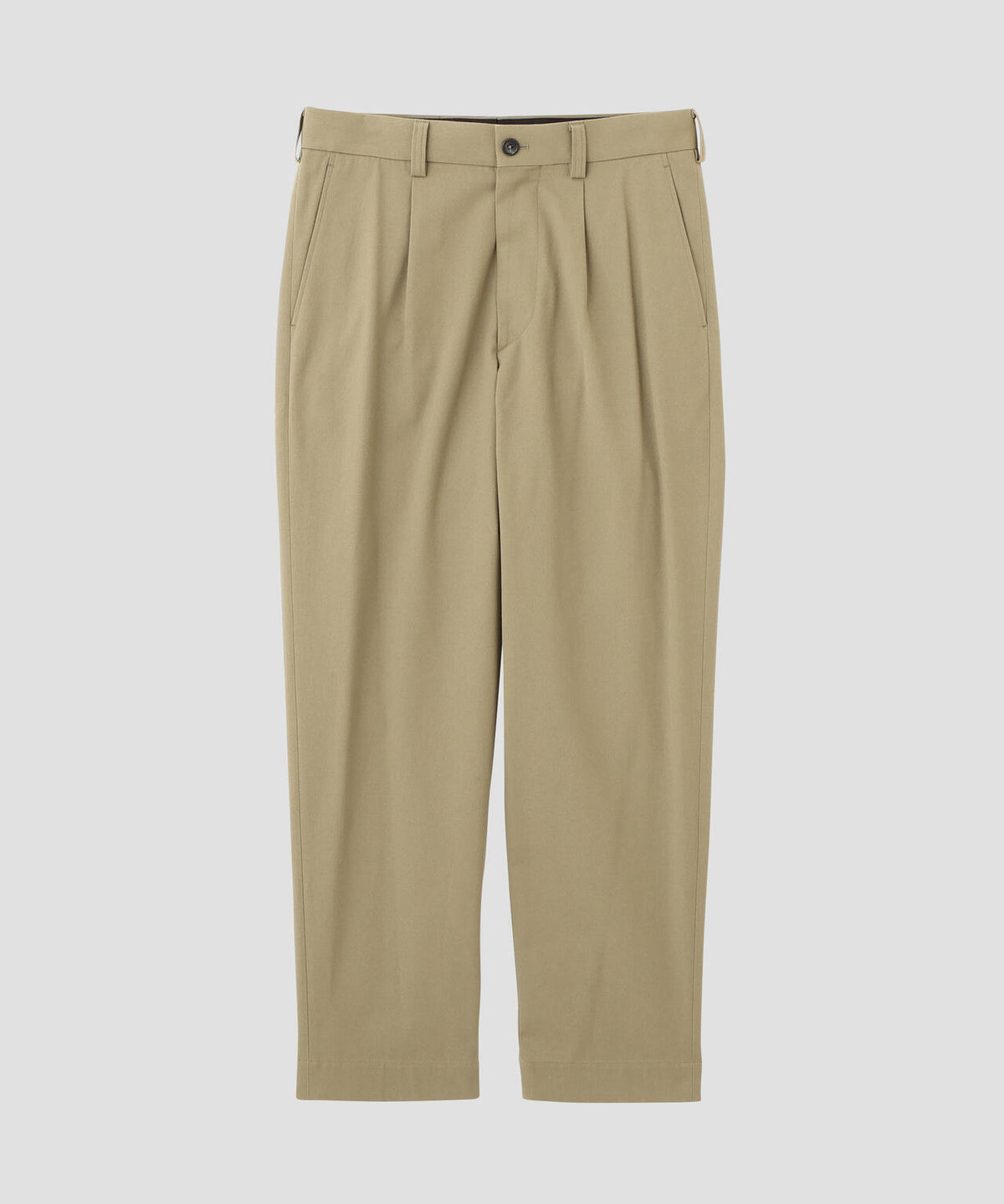 BRUSHED COTTON WOOL TWILL TROUSERS