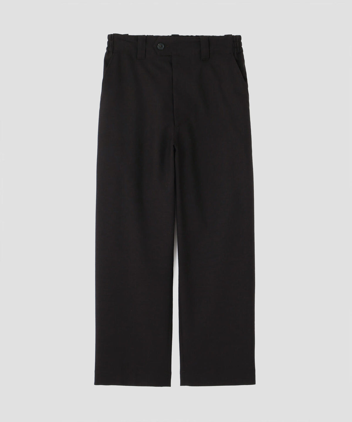 YARN DYE WOOL PLAINWEAVE TROUSERS