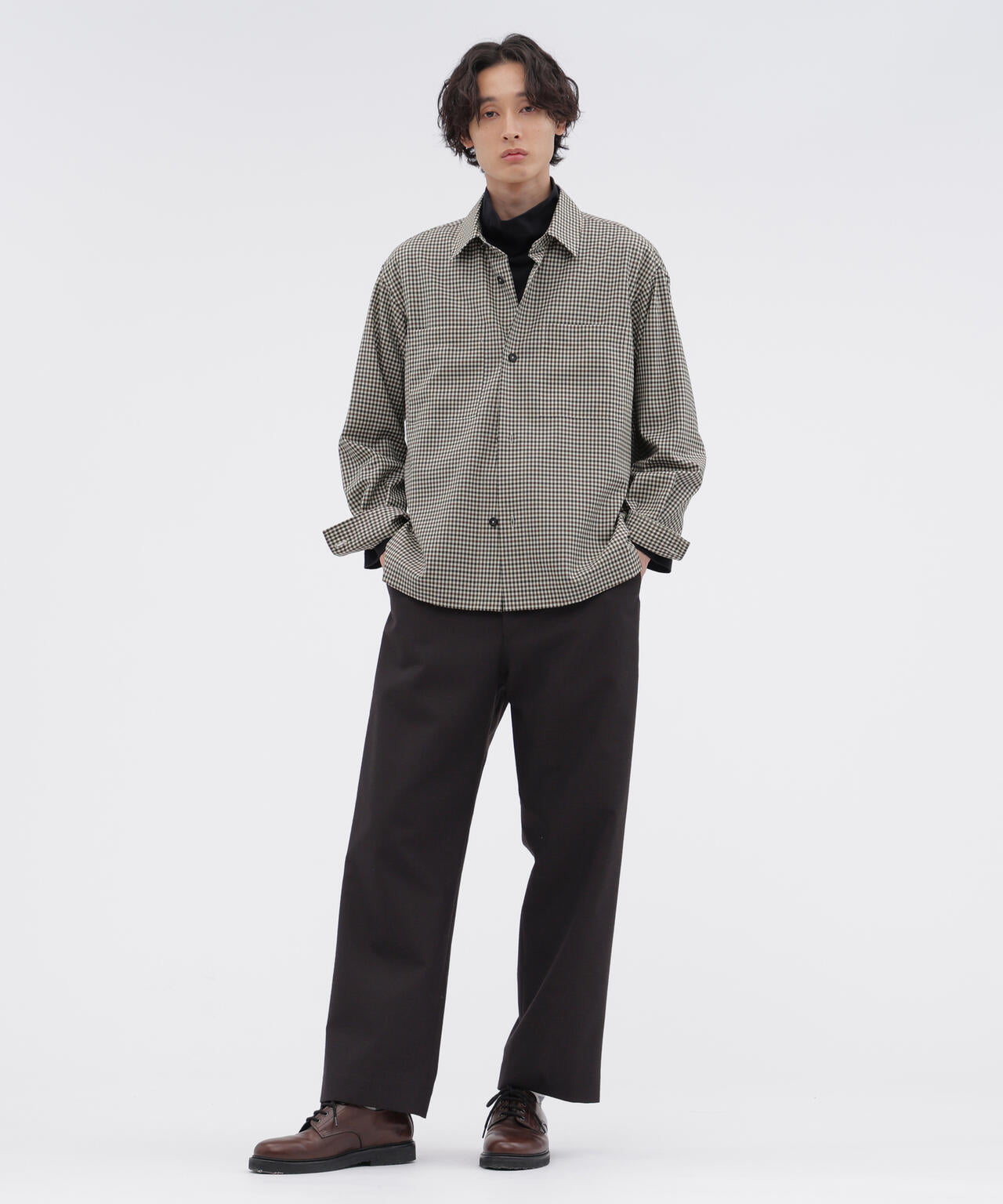 YARN DYE WOOL PLAINWEAVE TROUSERS | MARGARET HOWELL（マーガレット