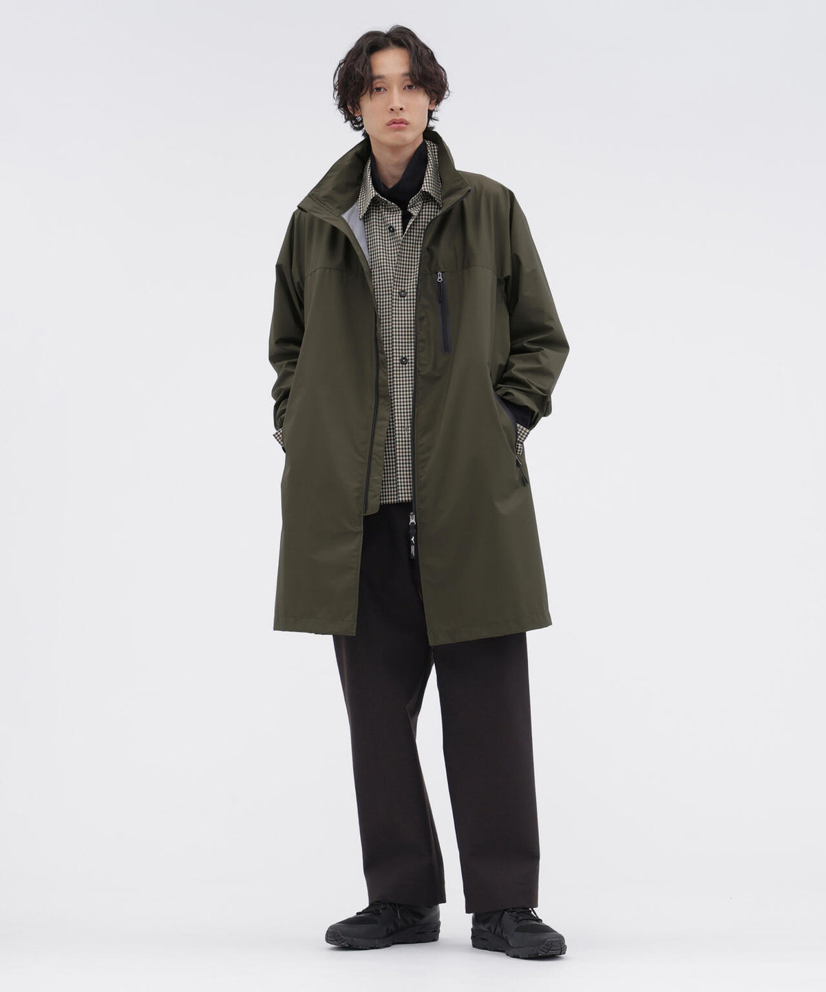 YARN DYE WOOL PLAINWEAVE TROUSERS