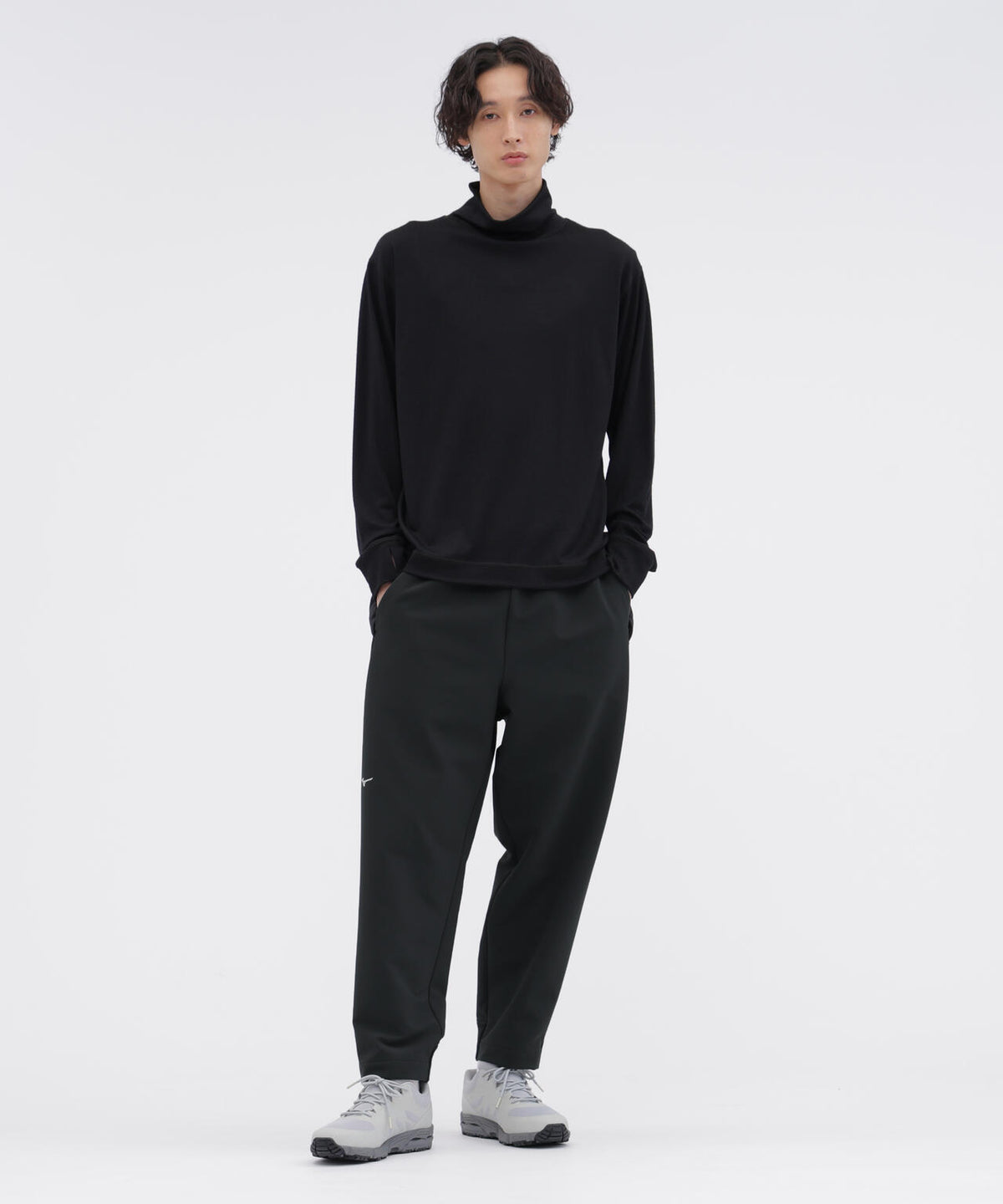 B/T BRUSHED BACK STRETCH POPLIN TROUSERS
