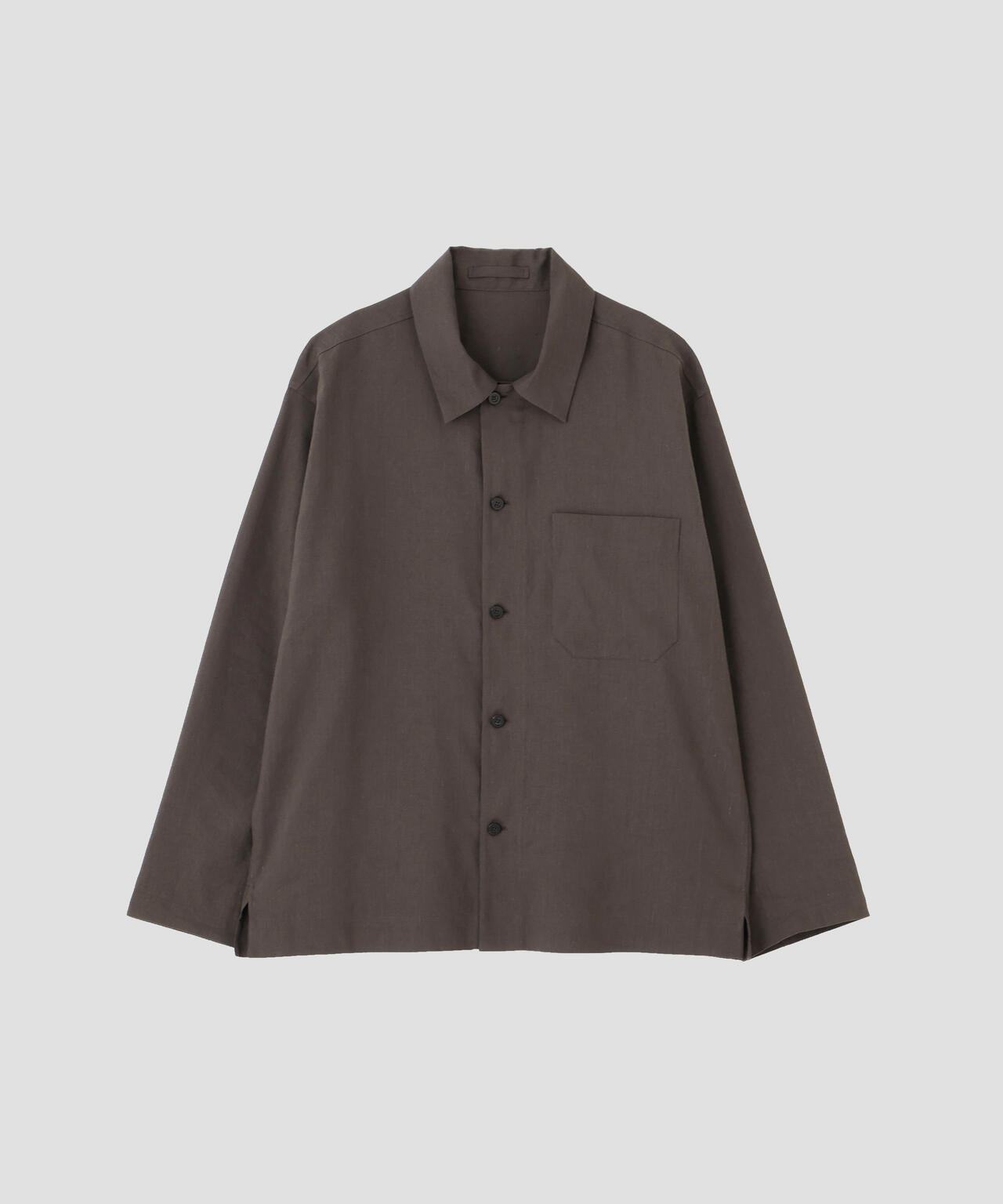 LINEN WOOL SILK PLAINWEAVE SHIRT