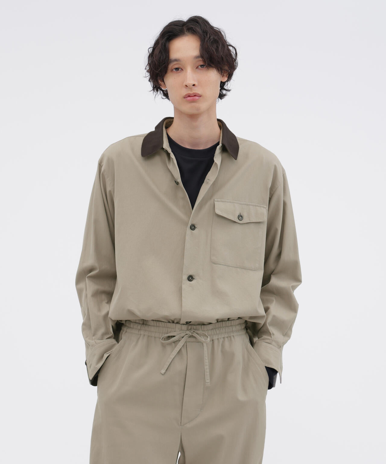 TEXTURED COTTON PIQUE SHIRT | MARGARET HOWELL（マーガレット