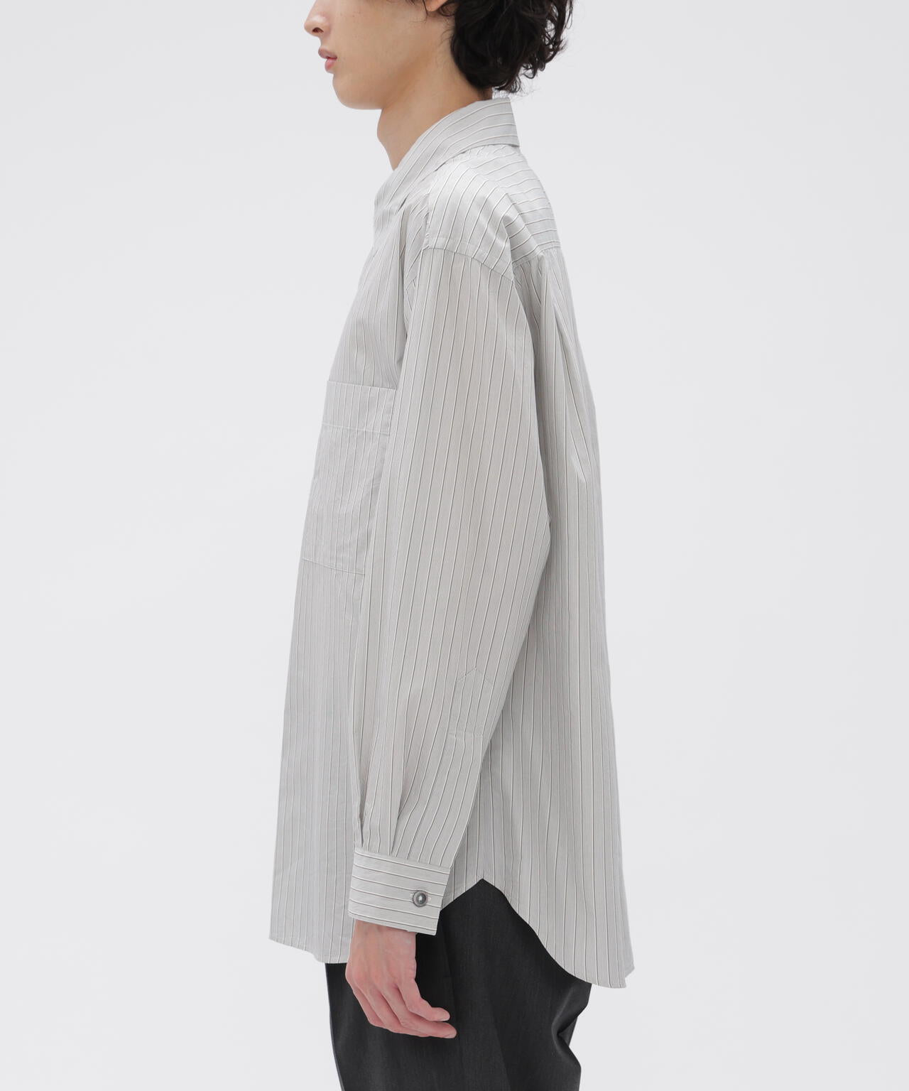 COTTON SILK STRIPE SHIRT | MARGARET HOWELL（マーガレット・ハウエル