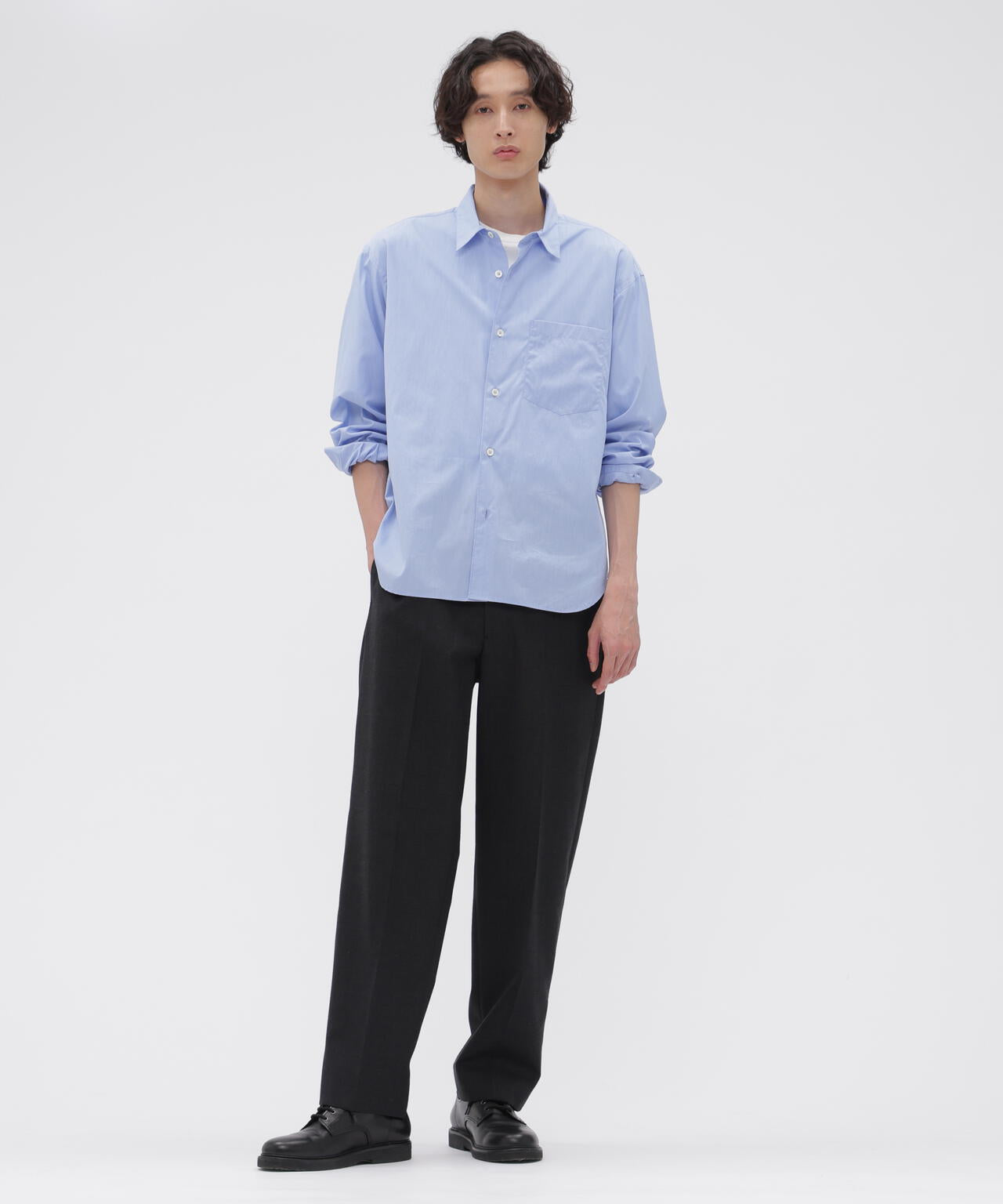 COMPACT COTTON END ON END SHIRT | MARGARET HOWELL（マーガレット