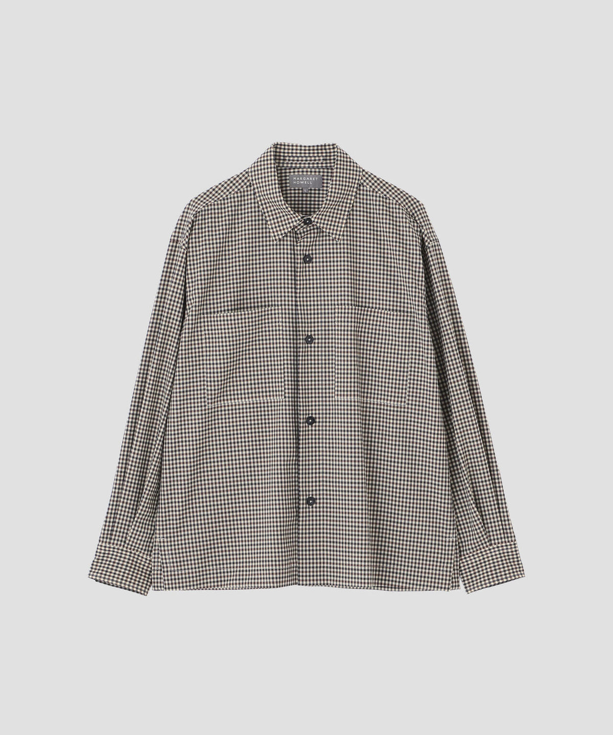 WOOL GINGHAM POPLIN SHIRT