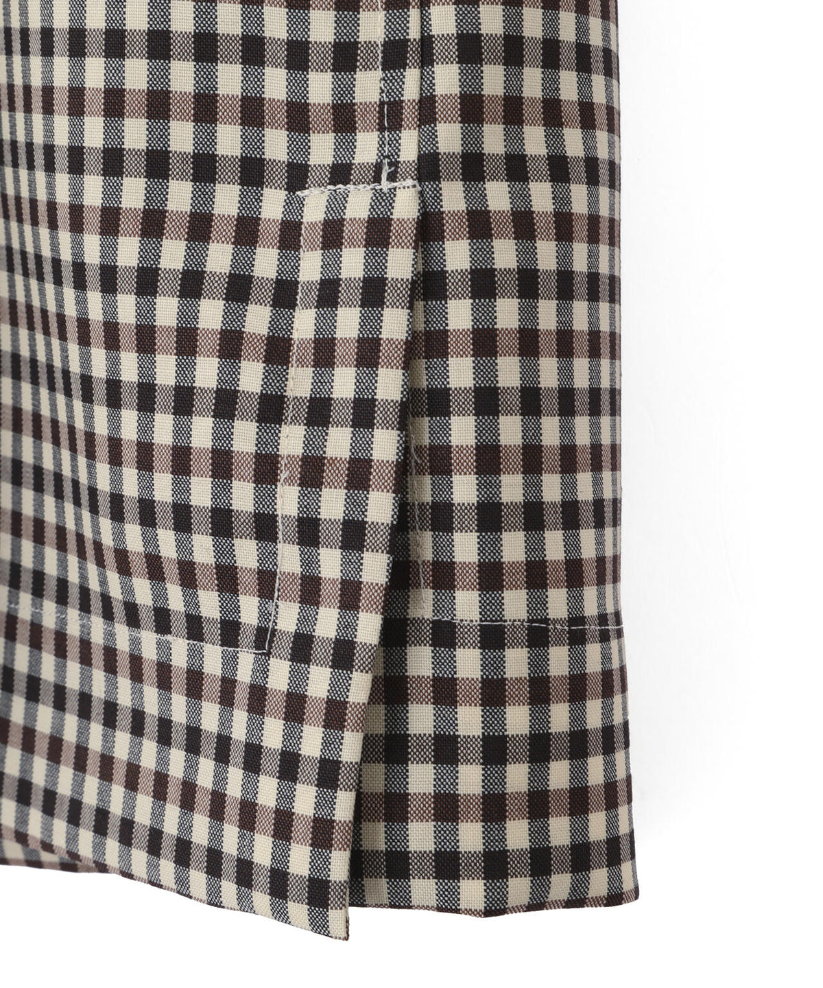 WOOL GINGHAM POPLIN SHIRT