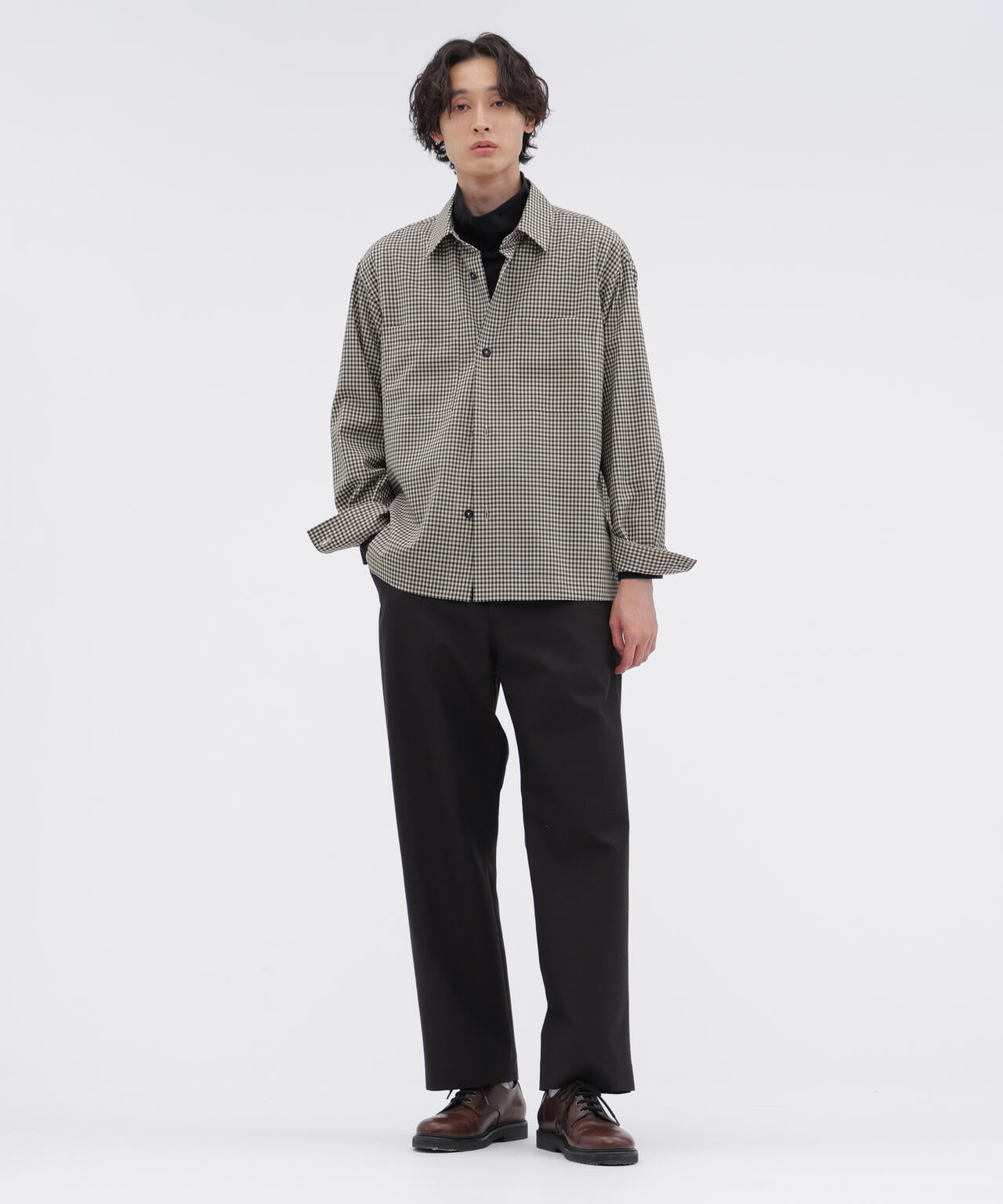 WOOL GINGHAM POPLIN SHIRT | MARGARET HOWELL（マーガレット