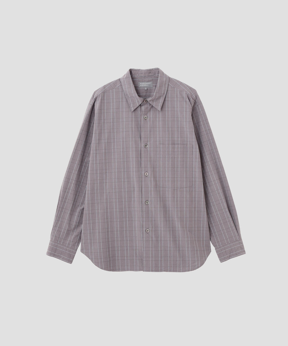 GLEN CHECK COTTON POPLIN SHIRT