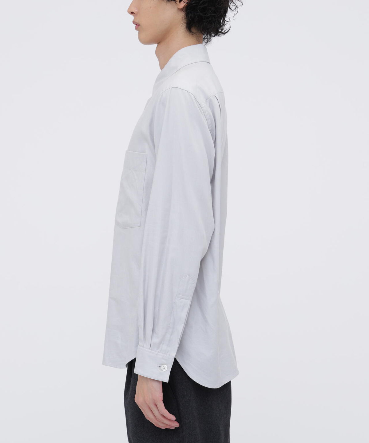 BRUSHED COTTON SILK SHIRTING SHIRT