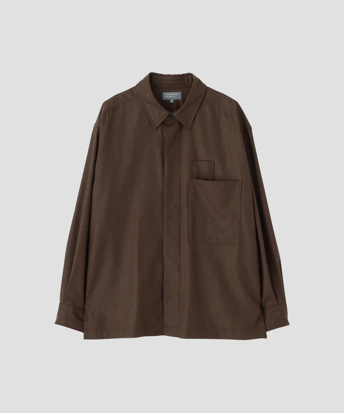 MILLED WORSTED SERGE SHIRT
