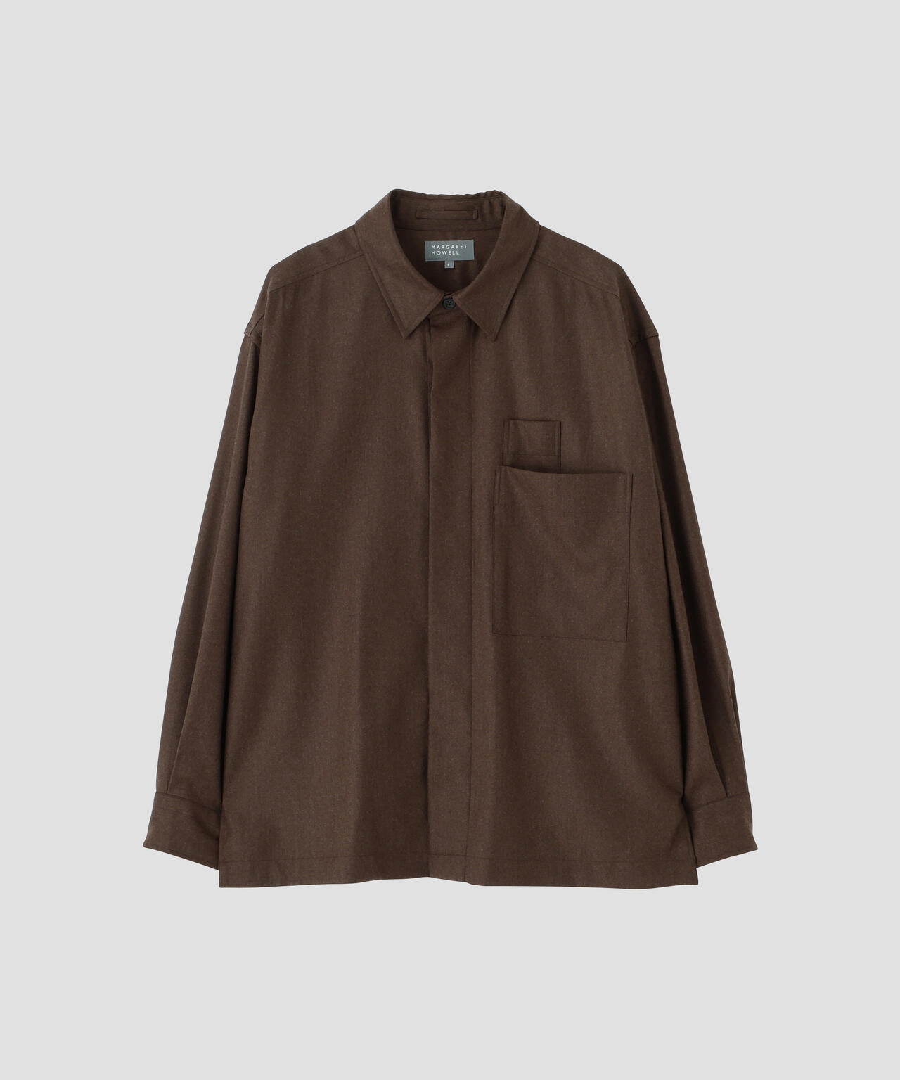 MILLED WORSTED SERGE SHIRT | MARGARET HOWELL（マーガレット