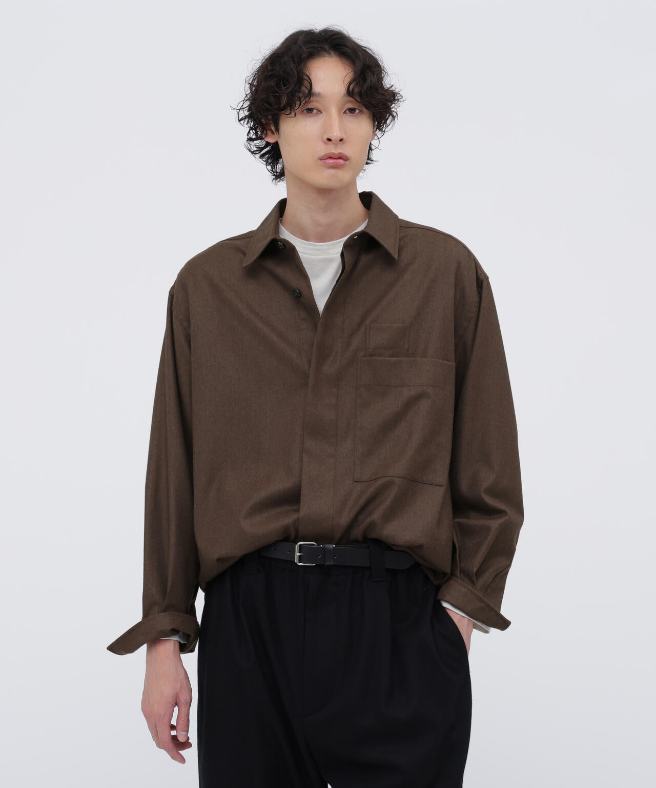 MILLED WORSTED SERGE SHIRT | MARGARET HOWELL(マーガレット MILLED WORSTED SERGE SHIRT | MARGARET HOWELL(マーガレット