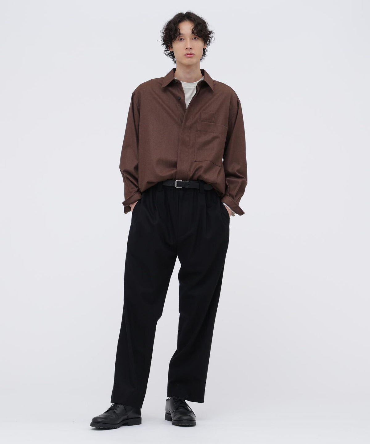 MILLED WORSTED SERGE SHIRT