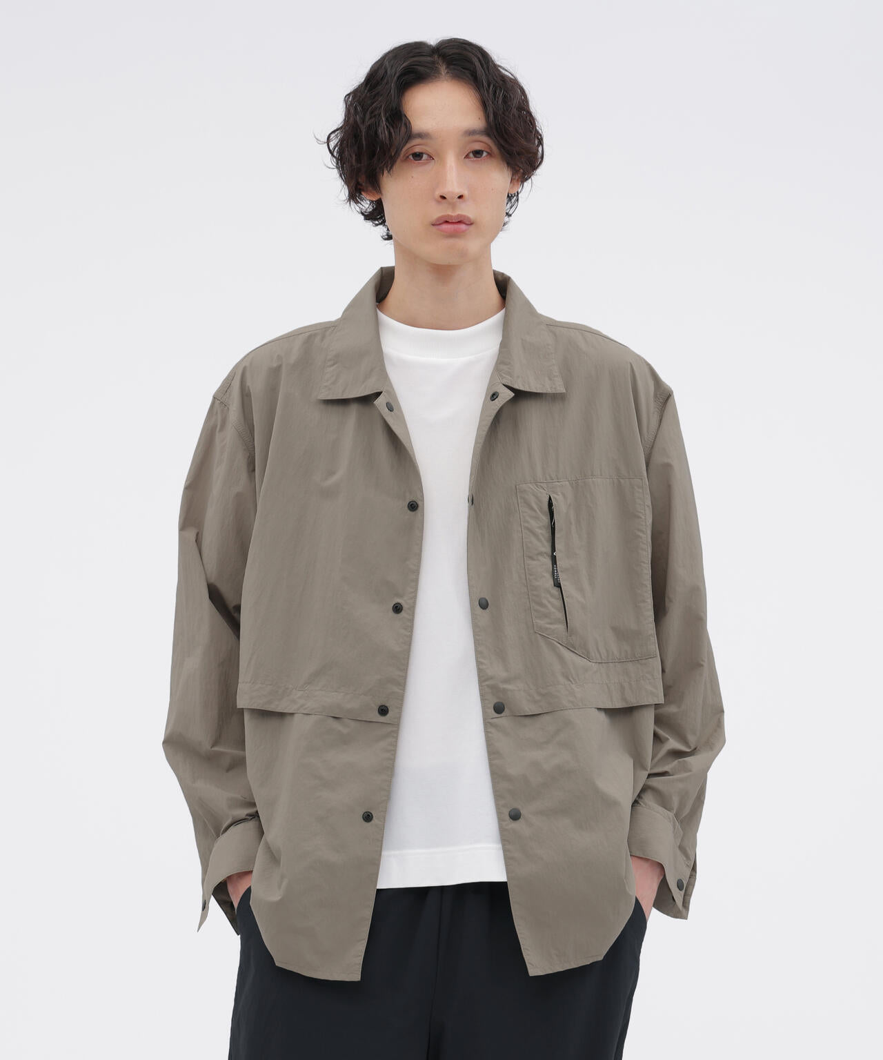 RECYCLED TASLAN NYLON TAFFETA SHIRT | MARGARET HOWELL