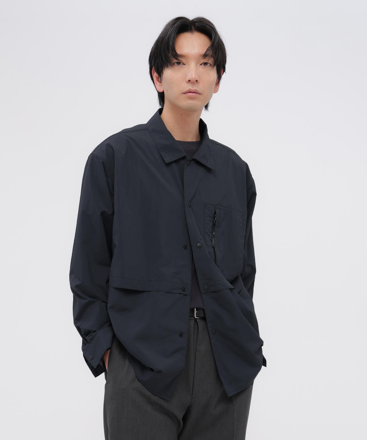 RECYCLED TASLAN NYLON TAFFETA SHIRT | MARGARET HOWELL