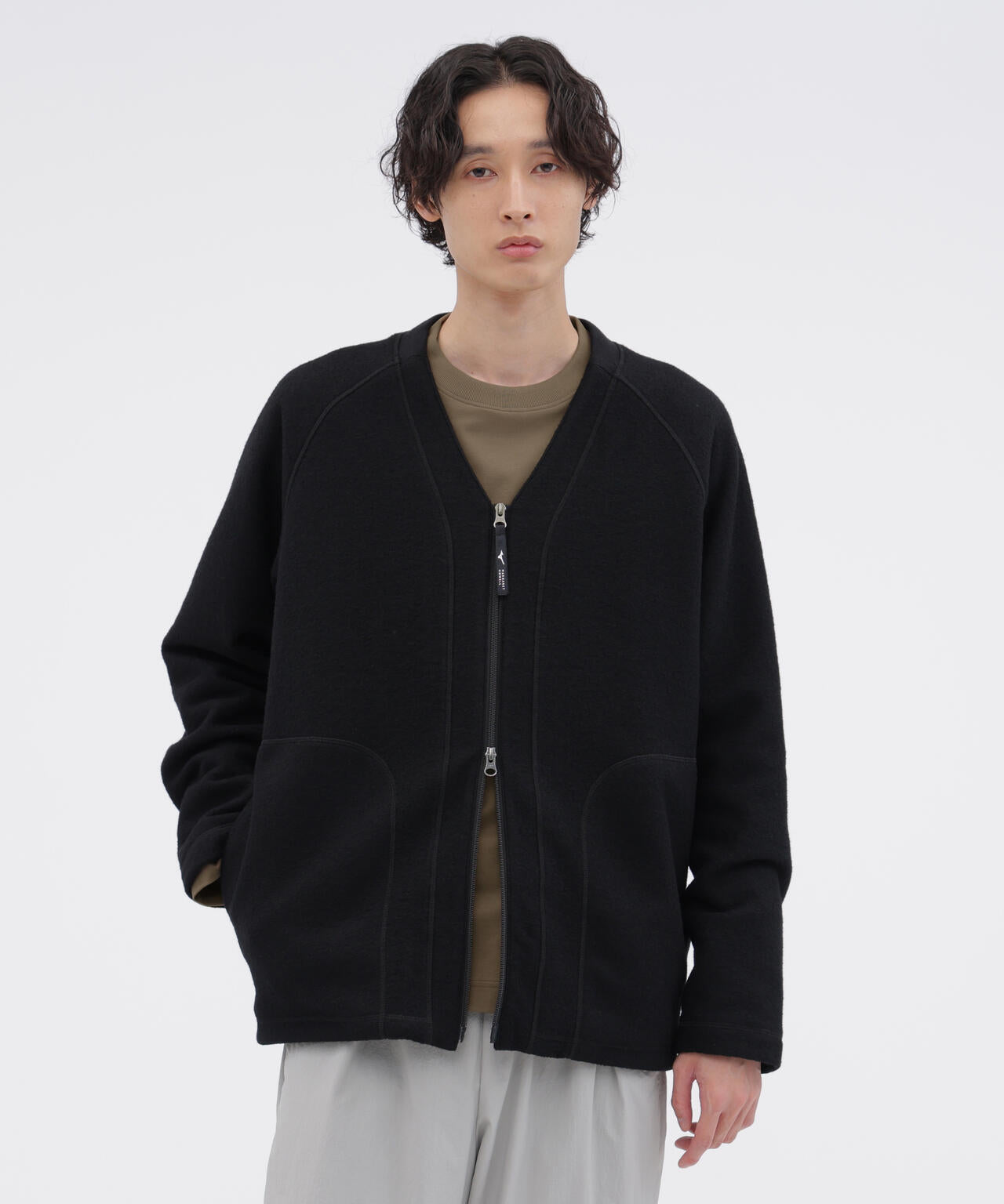 WOOL NYLON DENSE JERSEY TOP