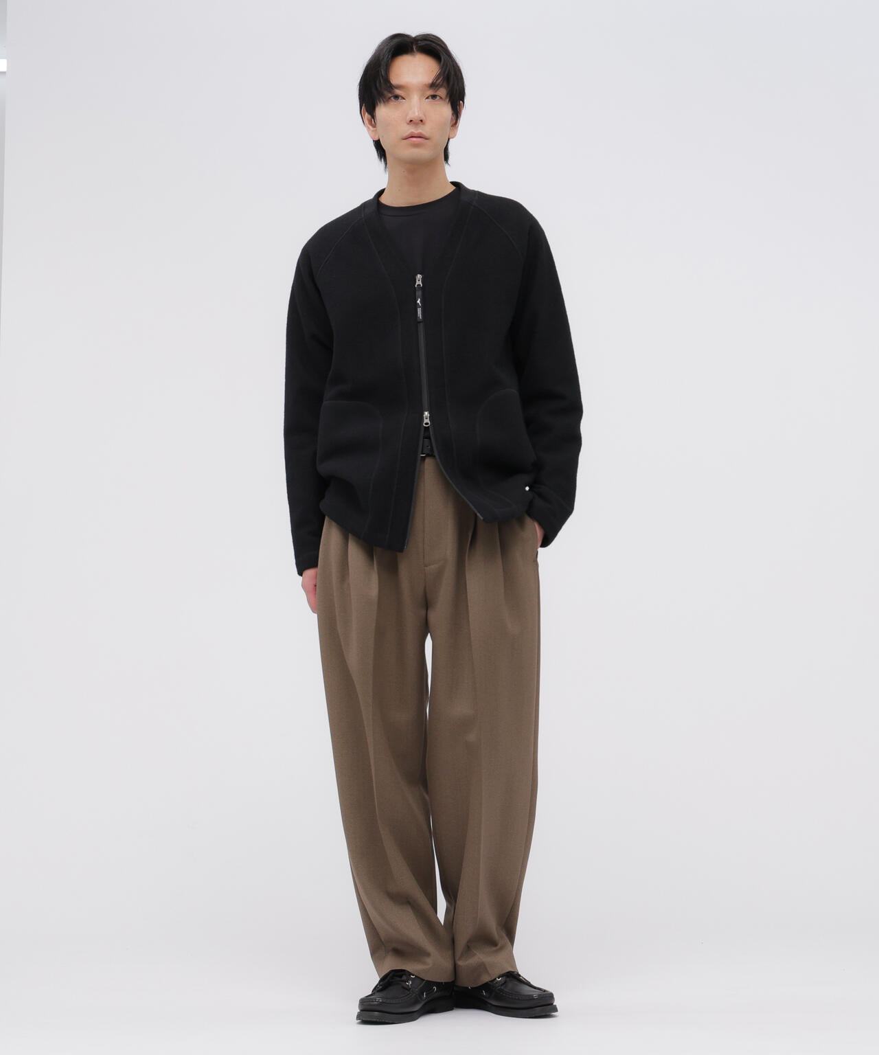 WOOL NYLON DENSE JERSEY TOP