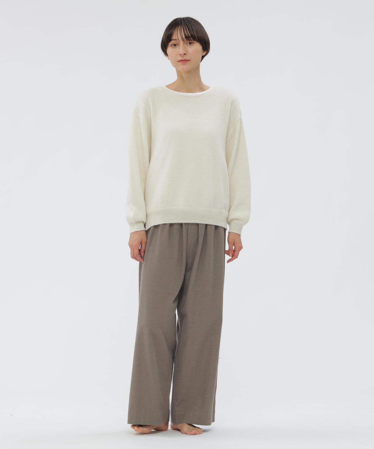 COTTON CASHMERE TWILL TROUSERS | MARGARET HOWELL