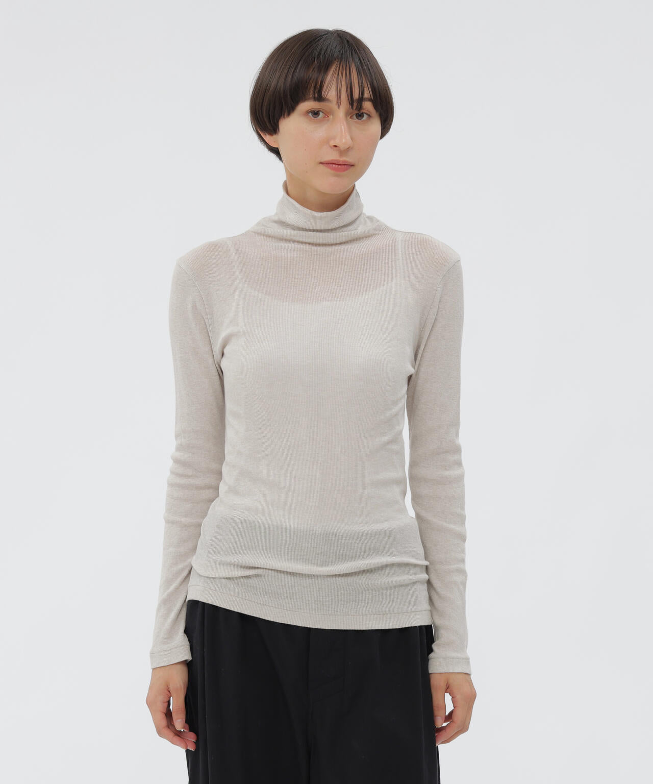 新品 MARGARET HOWELL ORGANIC COTTON SILK COTTON SILK RIB TOP | MARGARET HOWELL（マーガレット