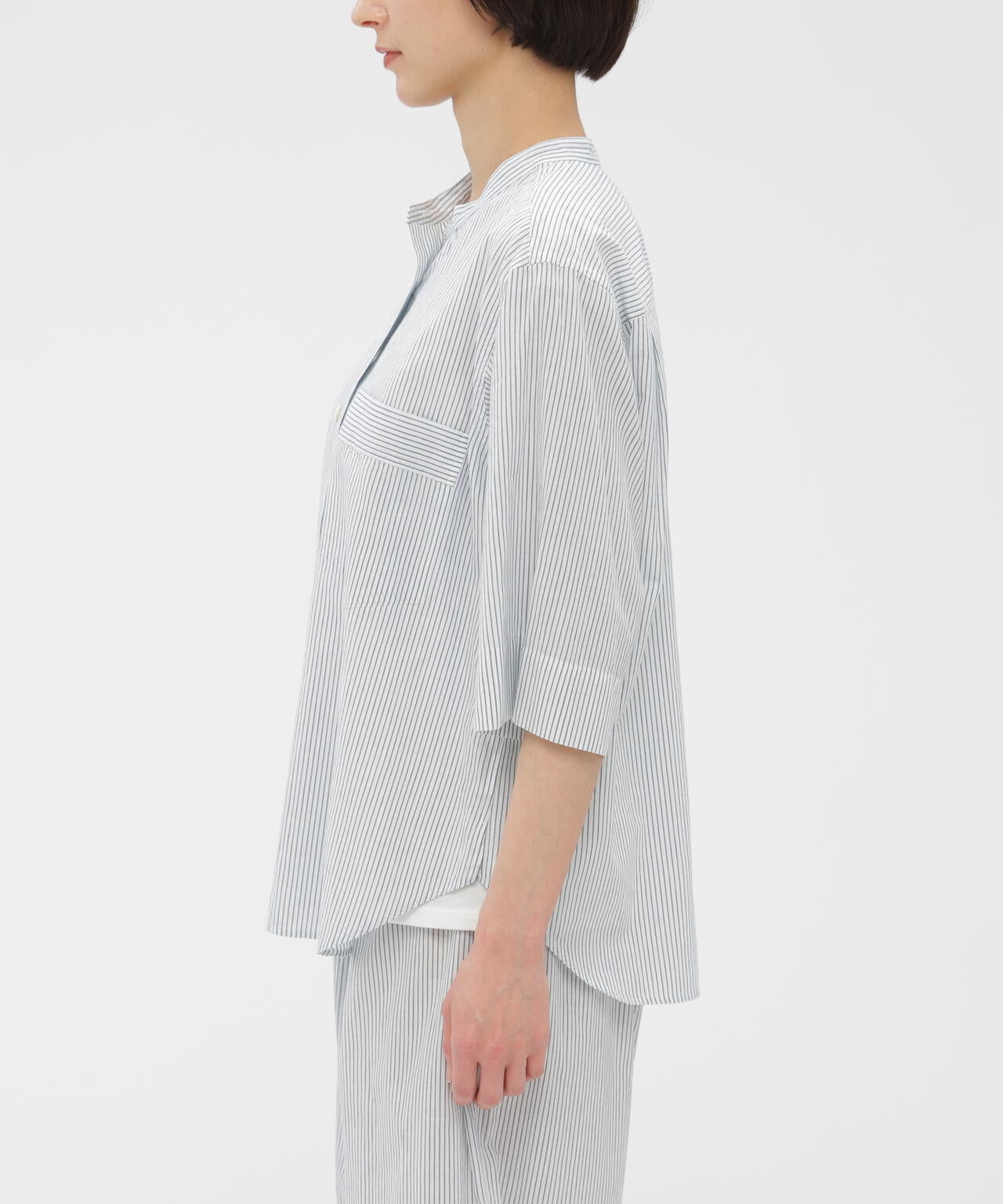 COTTON LINEN MINI STRIPE SHIRT | MARGARET HOWELL（マーガレット
