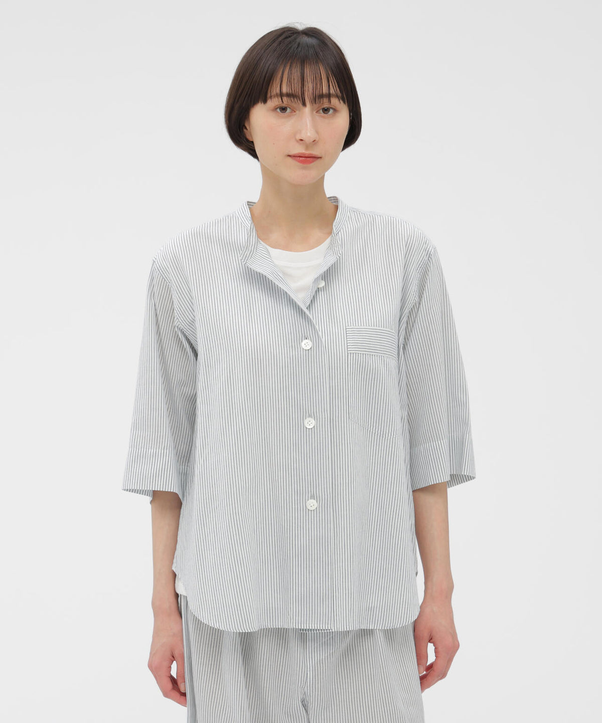 COTTON LINEN MINI STRIPE SHIRT | MARGARET HOWELL（マーガレット 