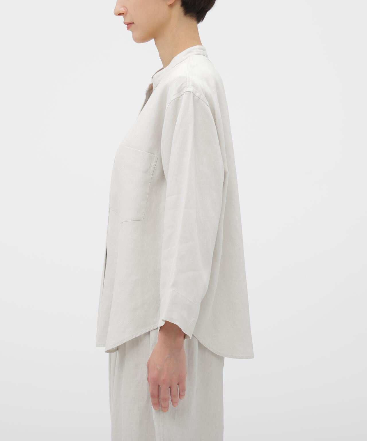 BRUSHED LINEN TWILL SHIRT | MARGARET HOWELL（マーガレット