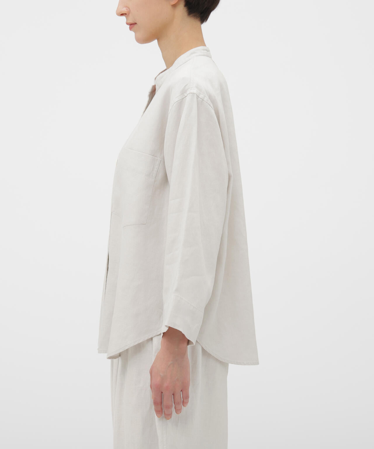 BRUSHED LINEN TWILL SHIRT