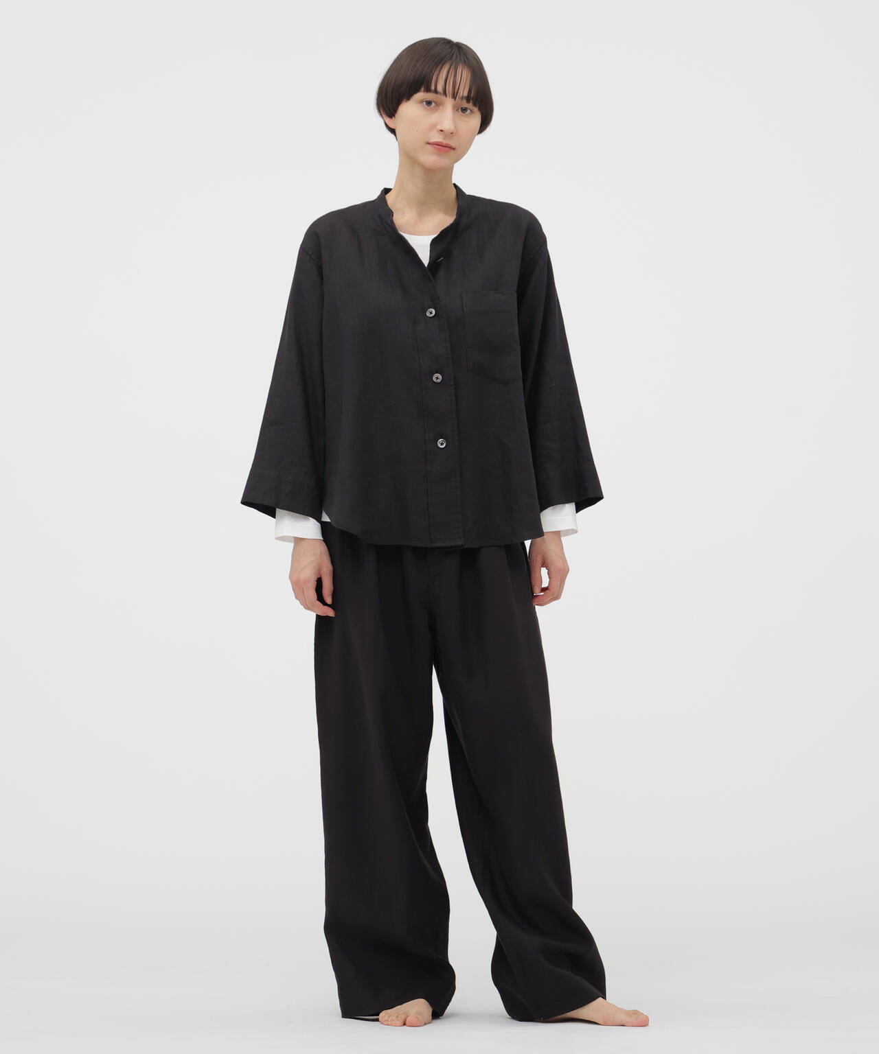BRUSHED LINEN TWILL SHIRT