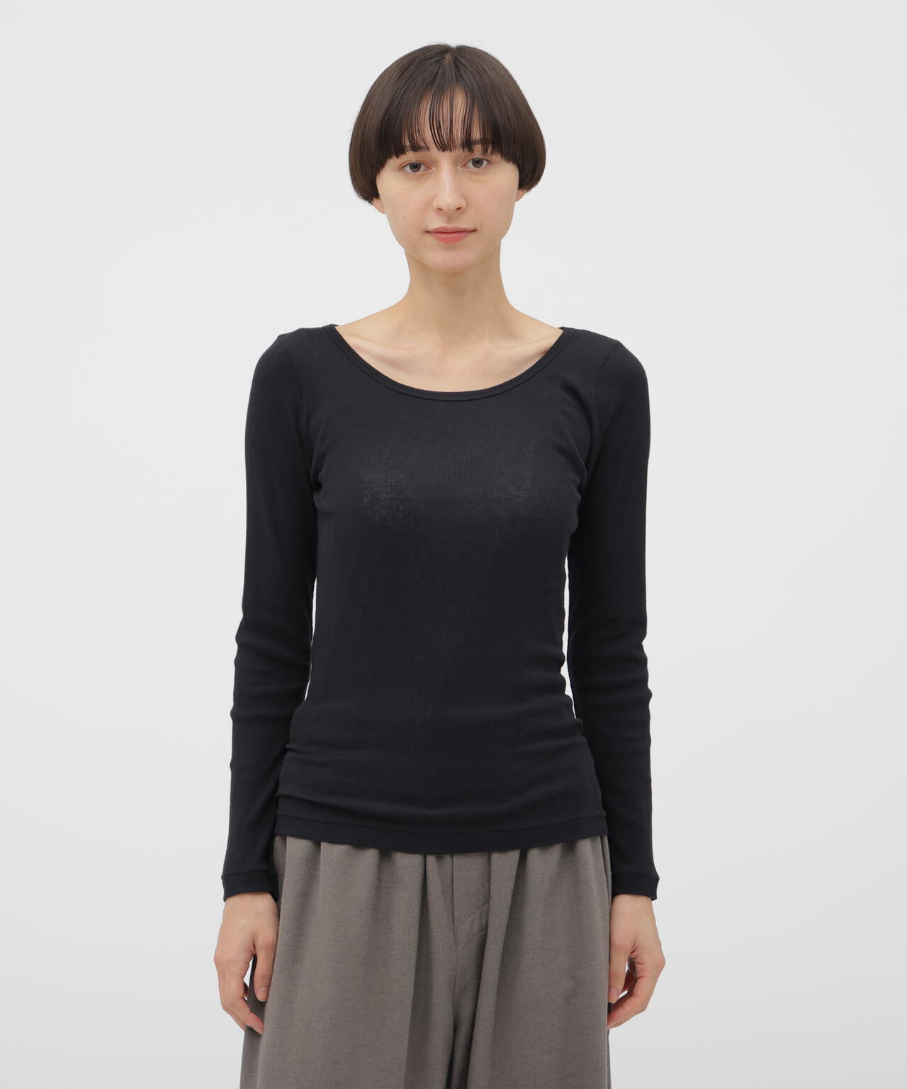 COTTON SILK RIB TOP
