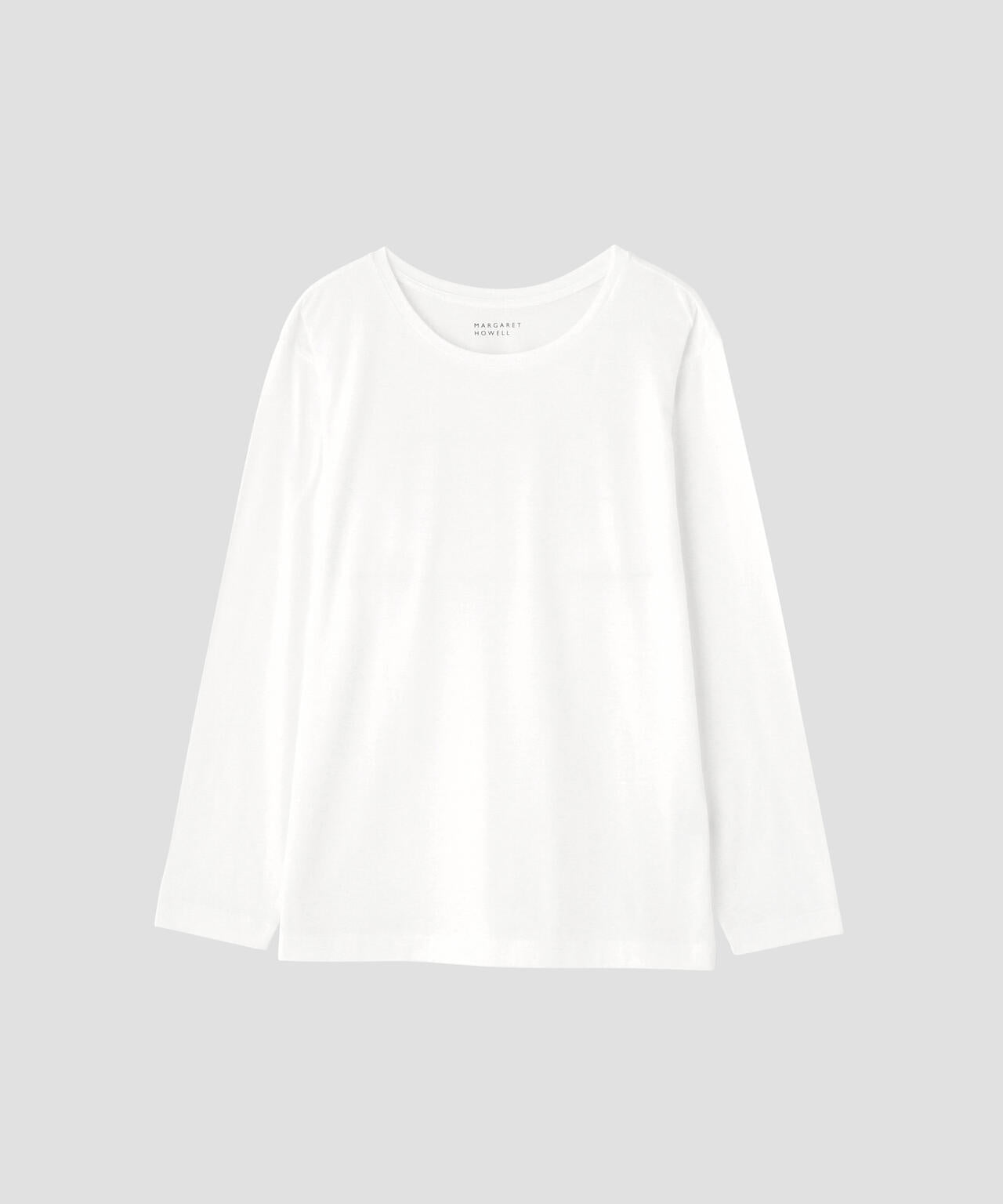 【美品】マーガレットハウエル REFINED COTTON SHIRT 比翼 SUPERFINE COTTON JERSEY TOP | MARGARET HOWELL（マーガレット