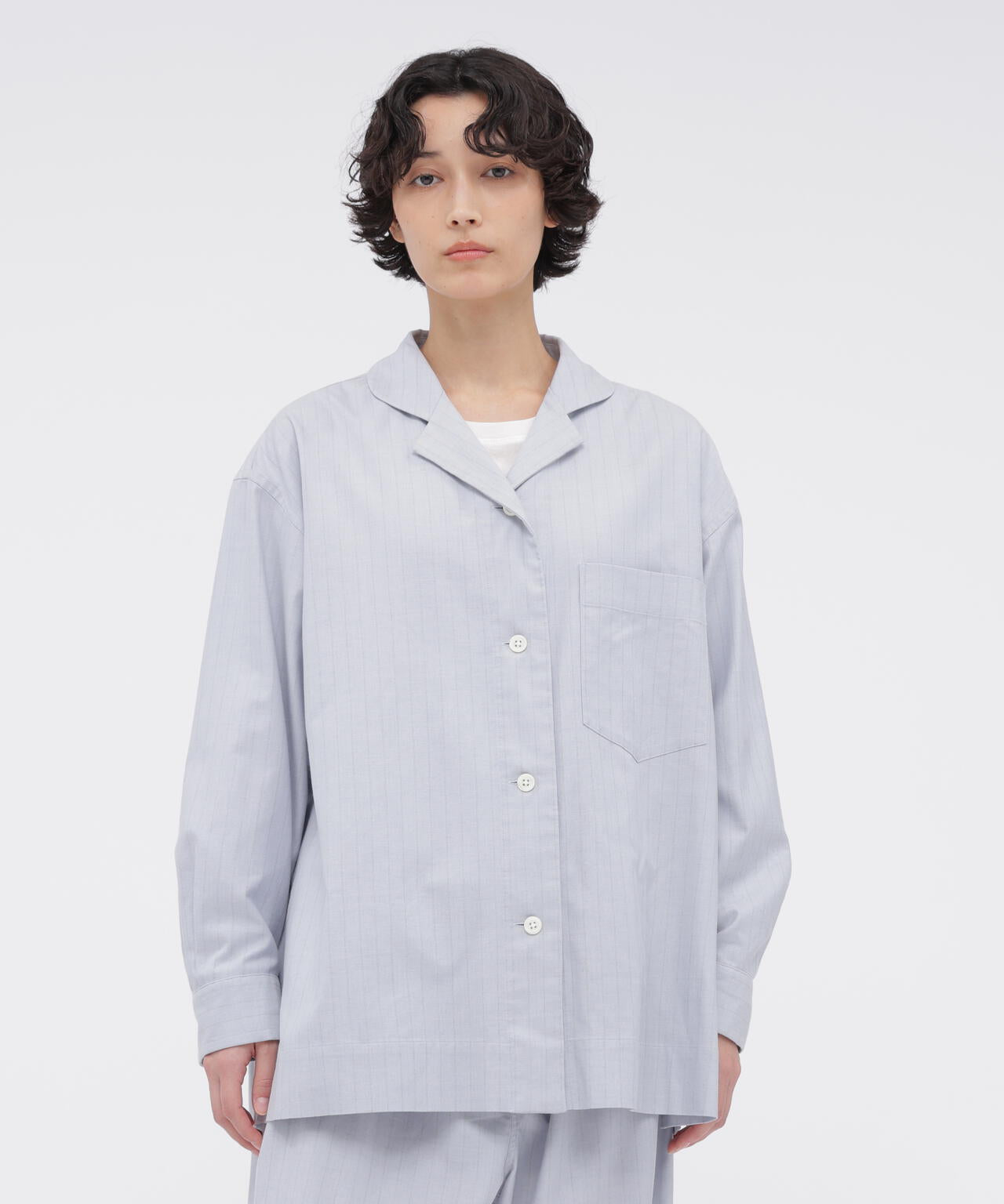 美品】マーガレットハウエル クレリック ドット柄 半袖シャツ オーバー