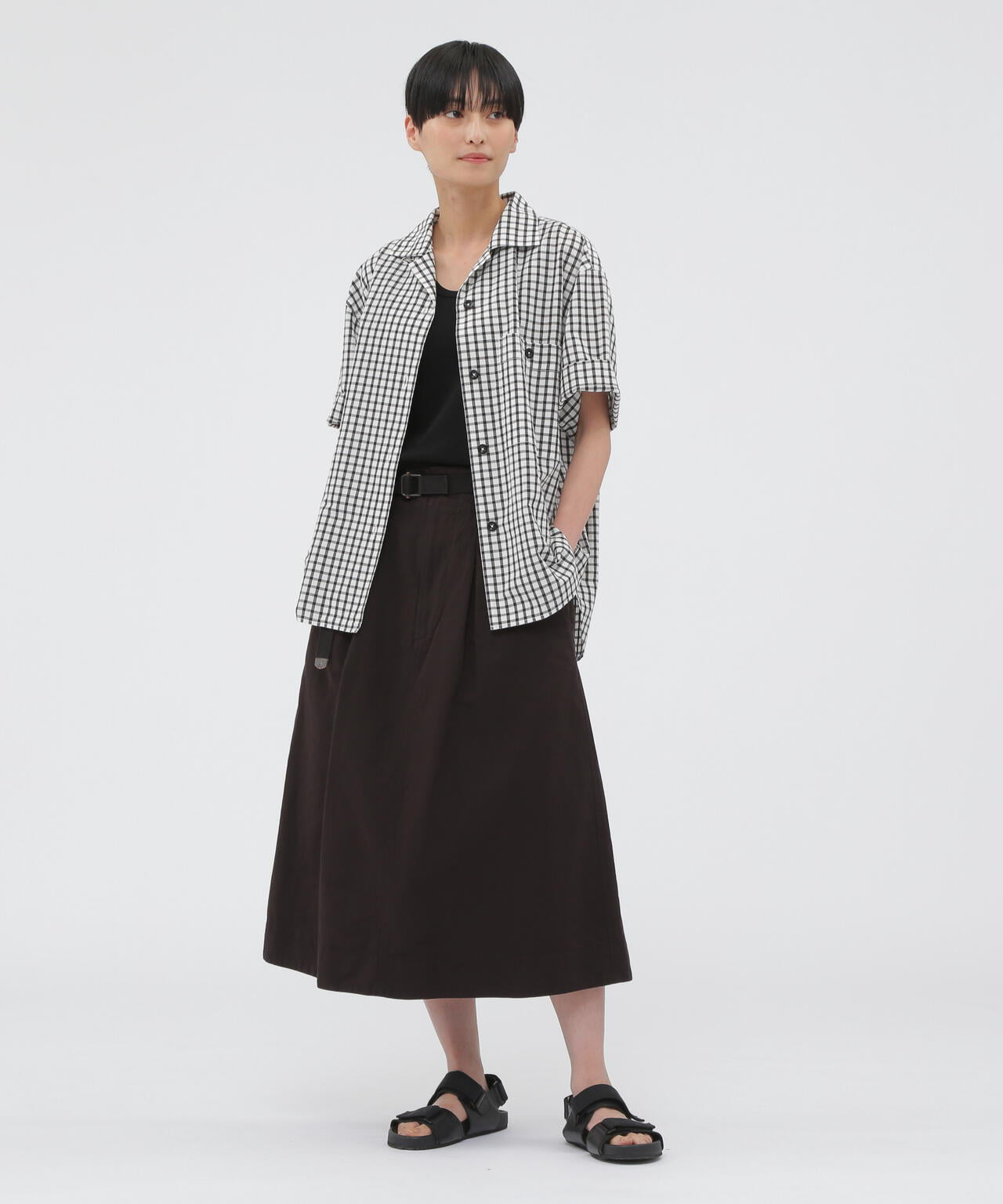 COTTON LINEN CHECK SHIRT | MARGARET HOWELL（マーガレット・ハウエル 