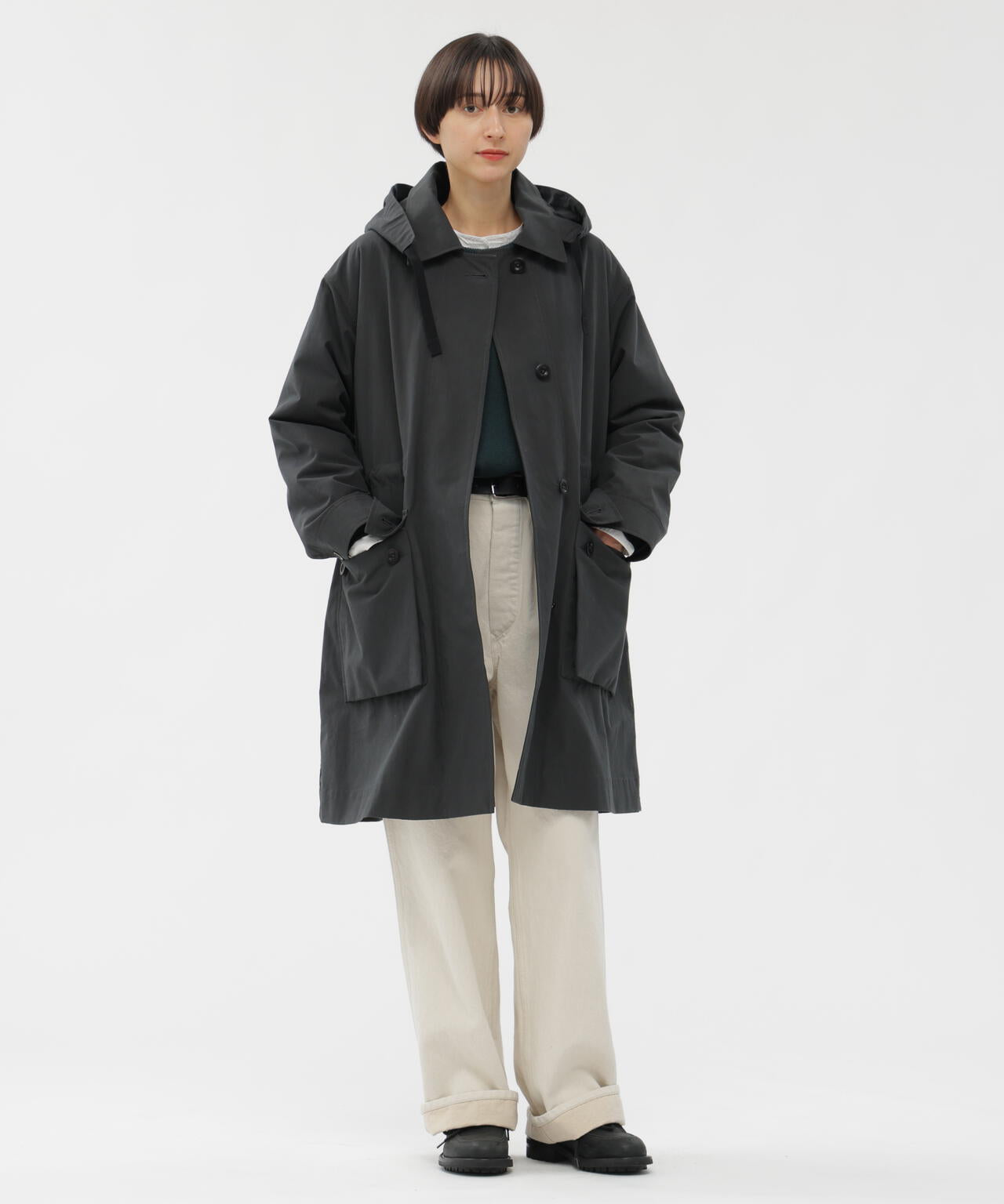 BRUSHED COTTON CANVAS COAT | MARGARET HOWELL（マーガレット