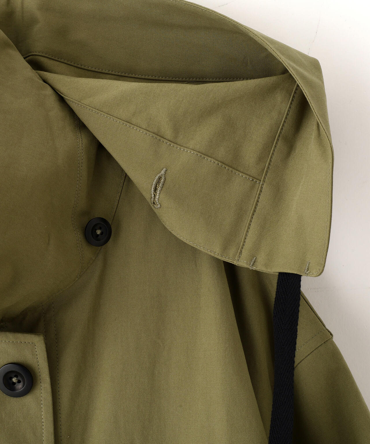 MHL. マーガレットハウエル コットン リネン ステンカラーコート カーキ MHL. マーガレットハウエル コットン リネン ステンカラーコート カーキ