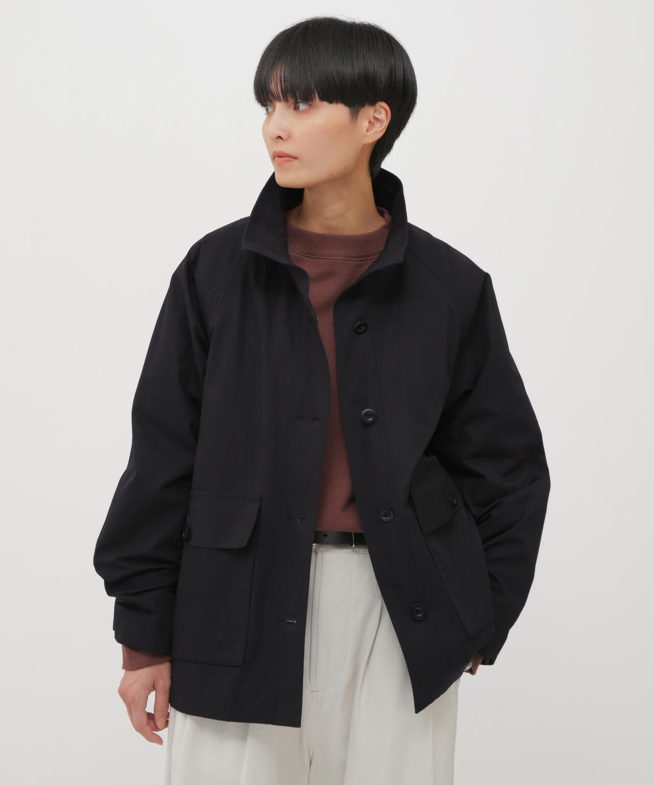 WASHED COTTON PLAINWEAVE BLOUSON | MARGARET HOWELL