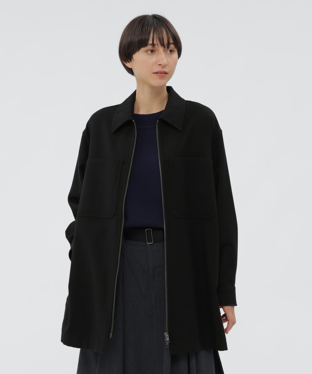 FELTED WOOL SHIRTING BLOUSON | MARGARET HOWELL（マーガレット