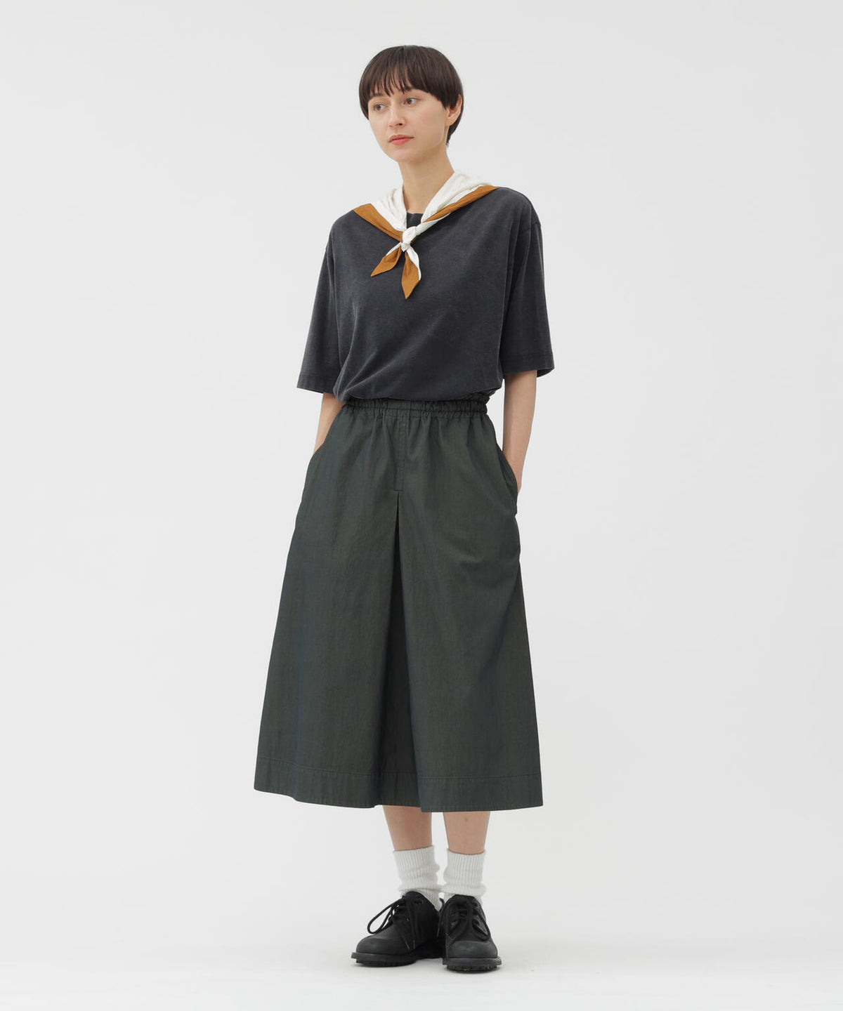 MARGARET HOWELLマーガレットハウエル HIGH TWIST COTTON LINEN SKIRT  