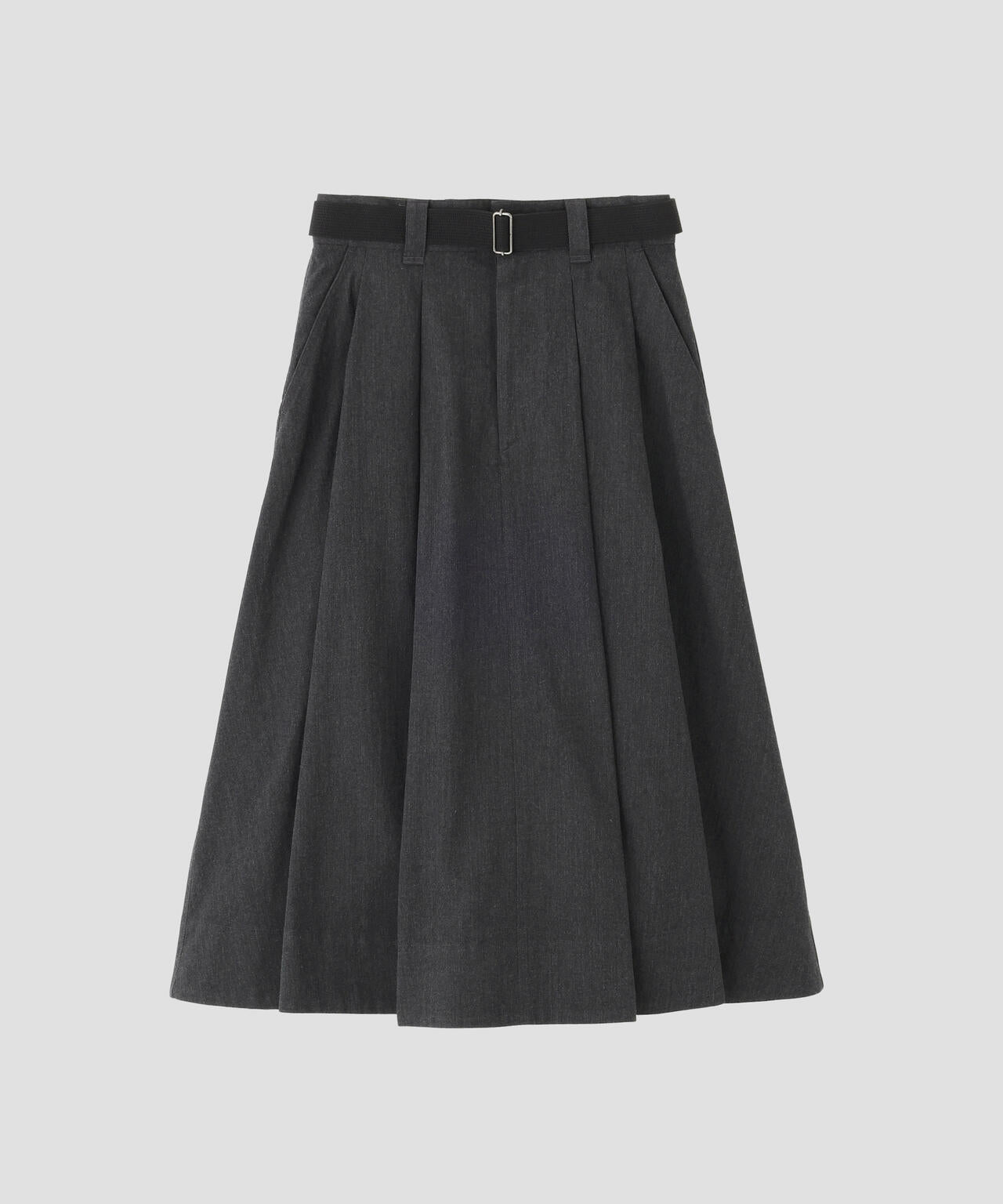 WOOL COTTON TWILL SKIRT