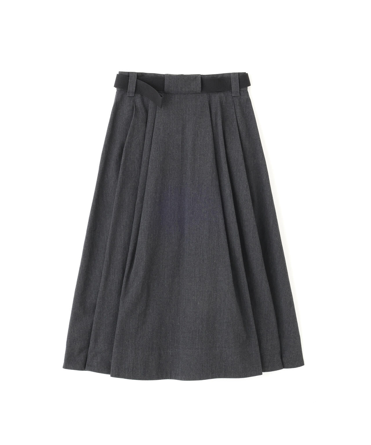 WOOL COTTON TWILL SKIRT