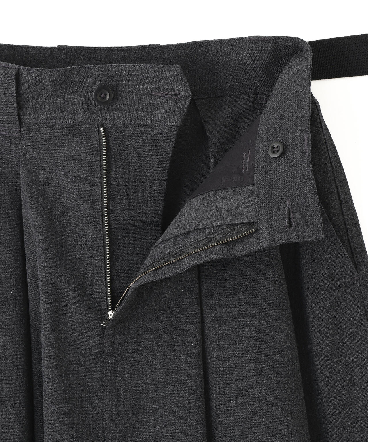 WOOL COTTON TWILL SKIRT