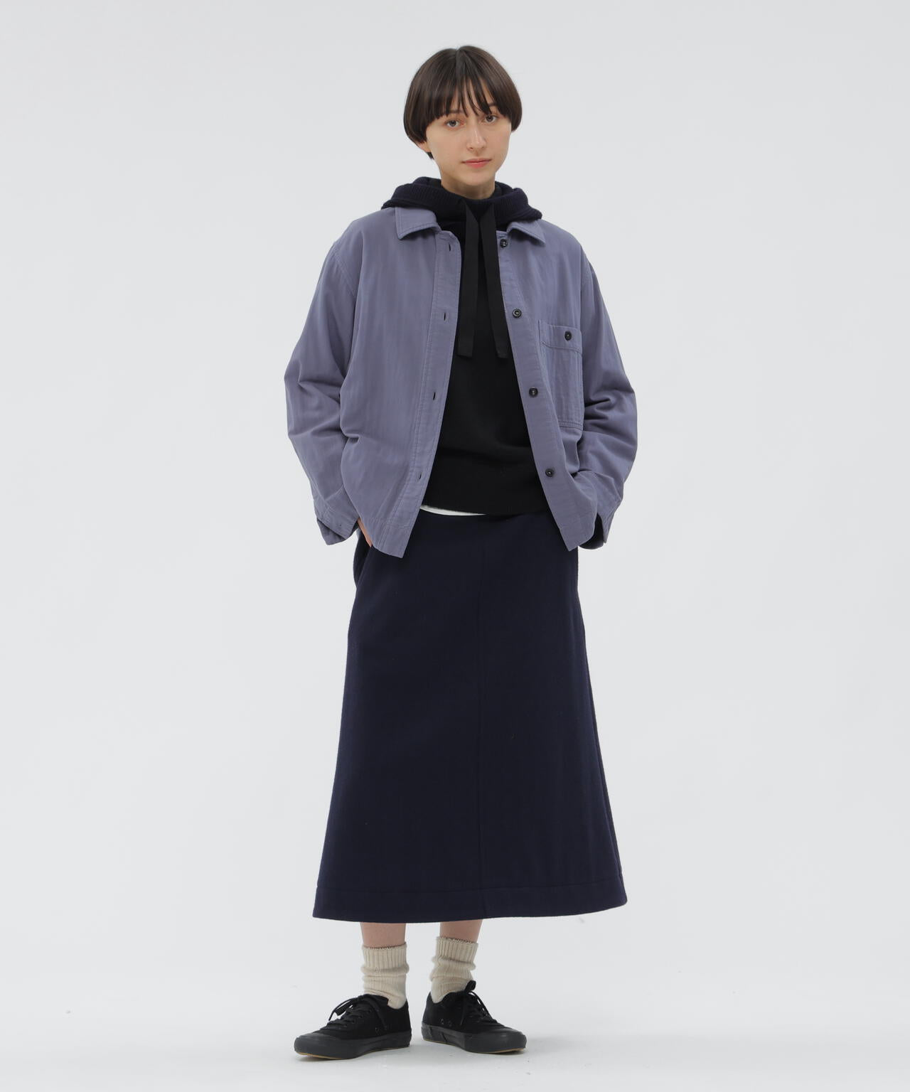 LIGHT WOOL MELTON SKIRT | MARGARET HOWELL（マーガレット・ハウエル